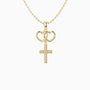 Gold Love And Faith Cross Necklace - vanimy