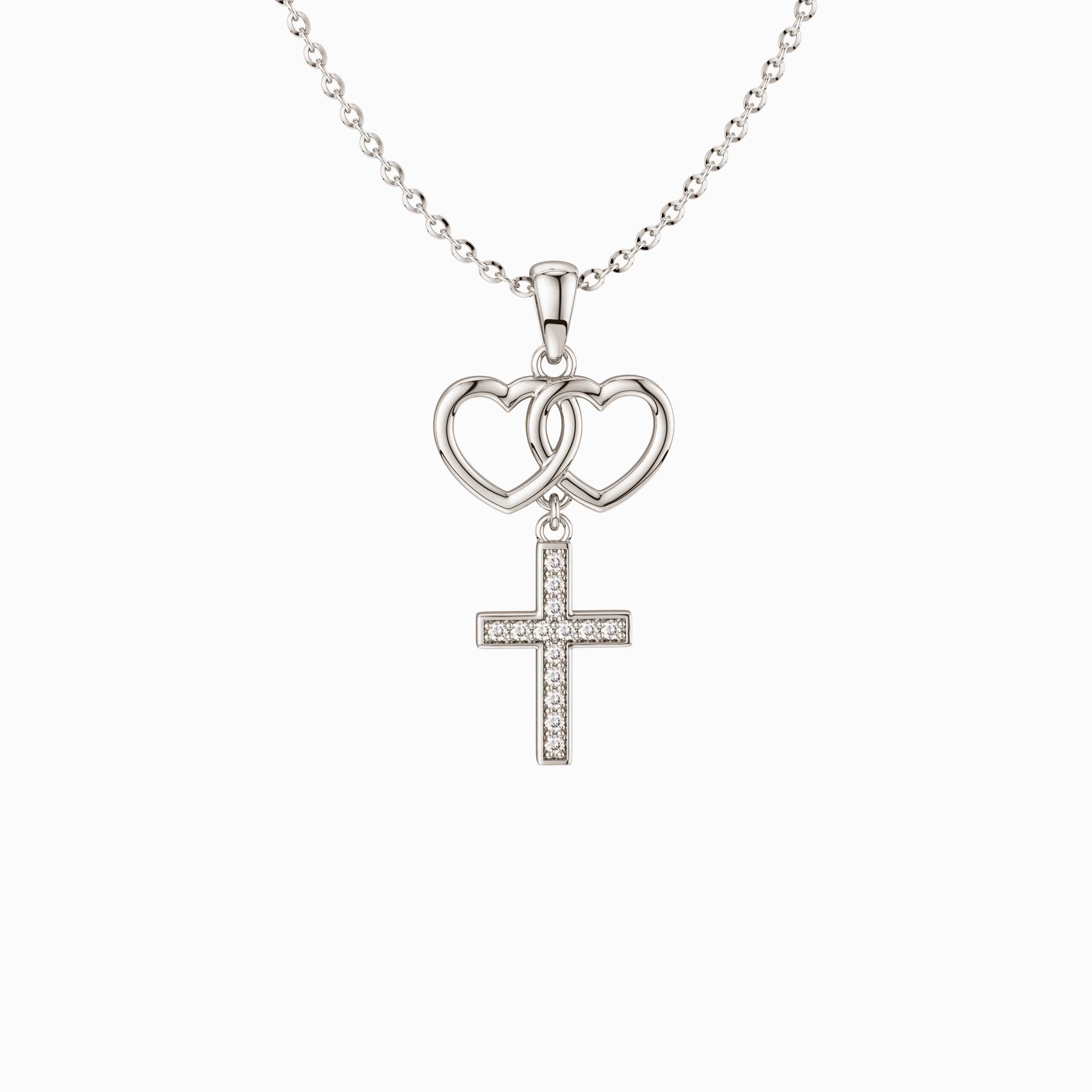 Gold Love And Faith Cross Necklace - vanimy