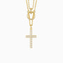 Gold Layered Circle Cross Necklace - vanimy