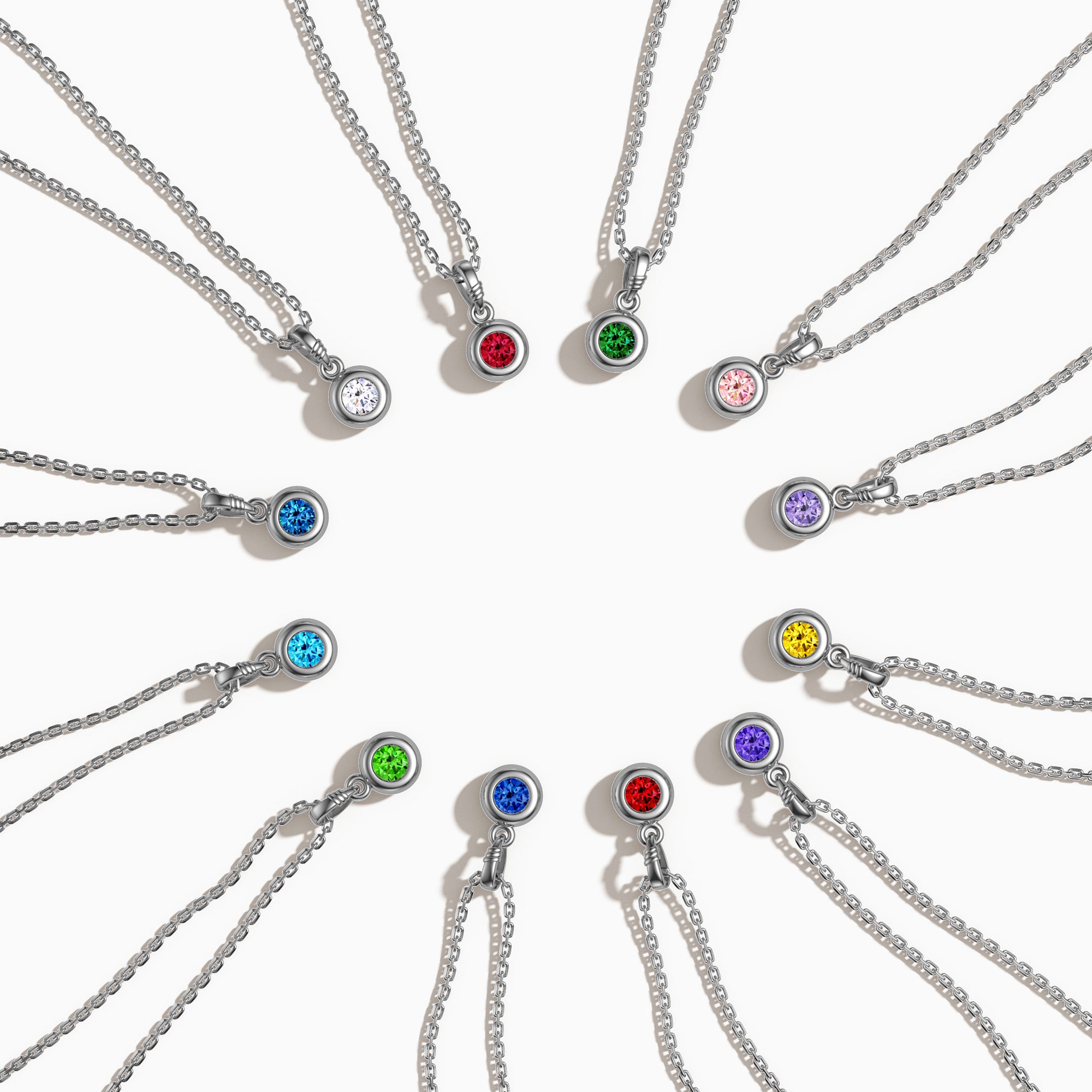 Bubble Knot Birthstone Charm Pendant - vanimy