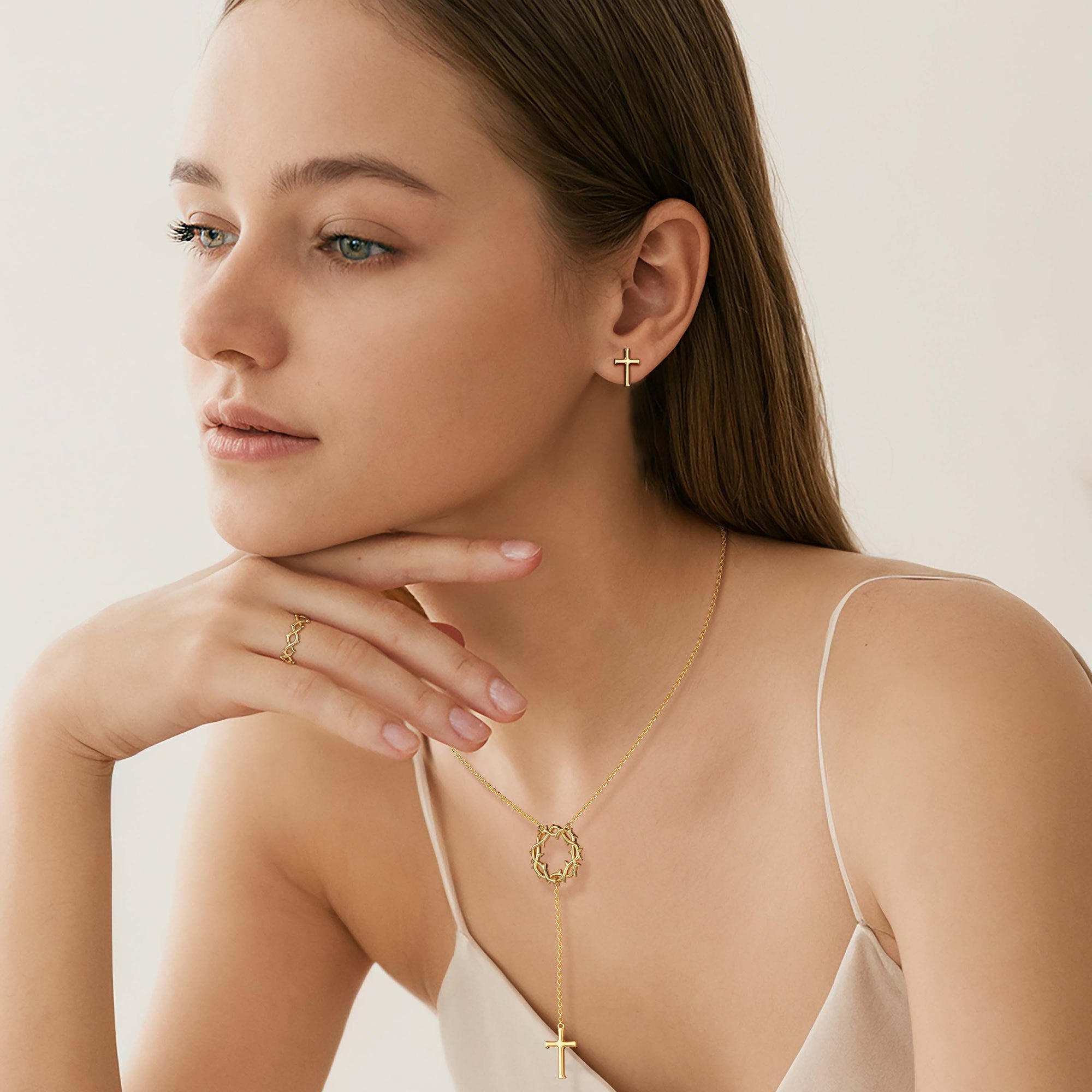 Cross Crown of Thorns Necklace - vanimy