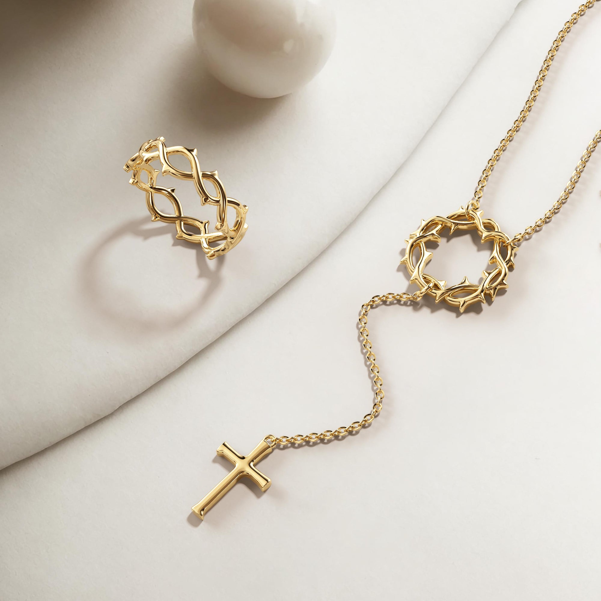 Cross Crown of Thorns Necklace - vanimy