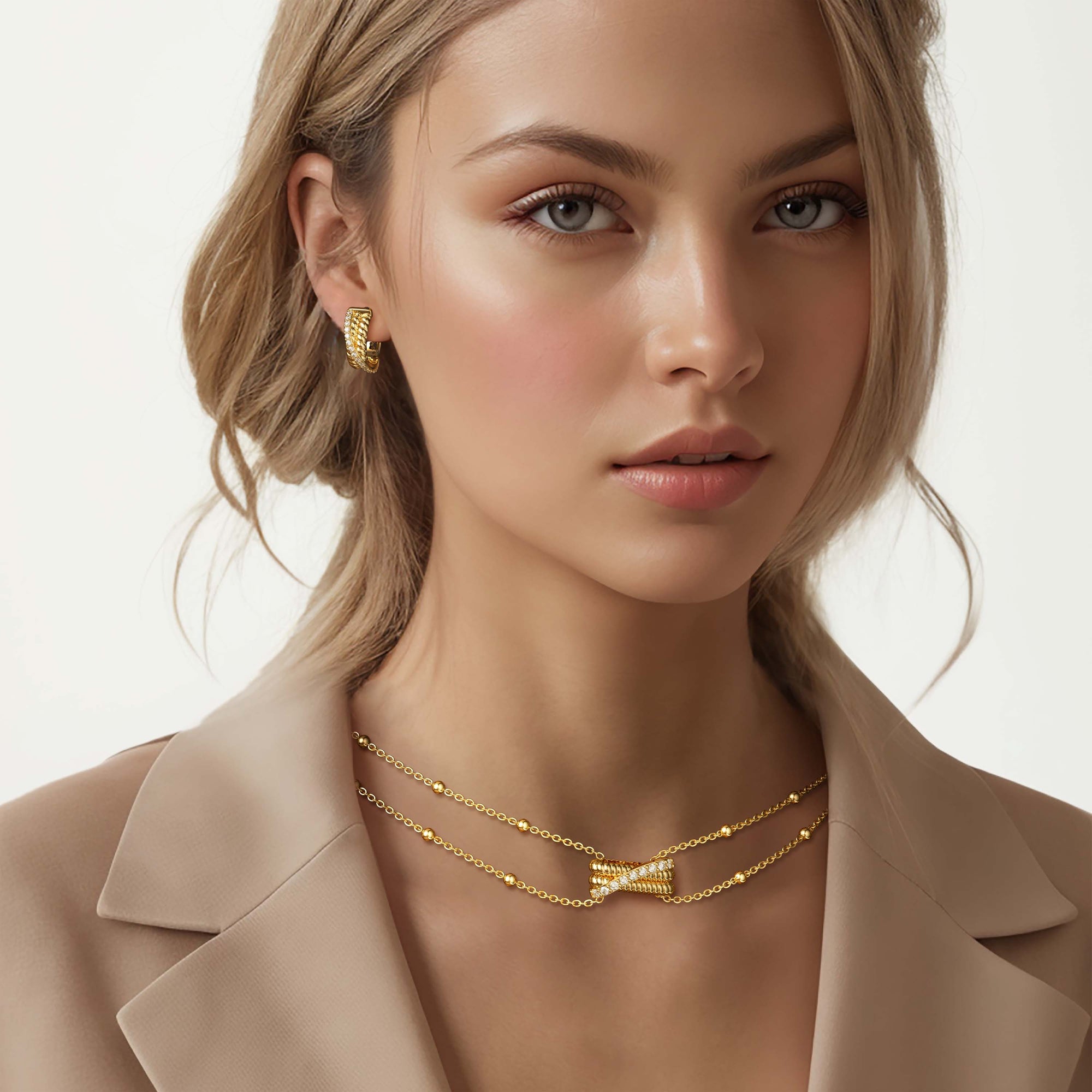 Layered Twisted Necklace - vanimy