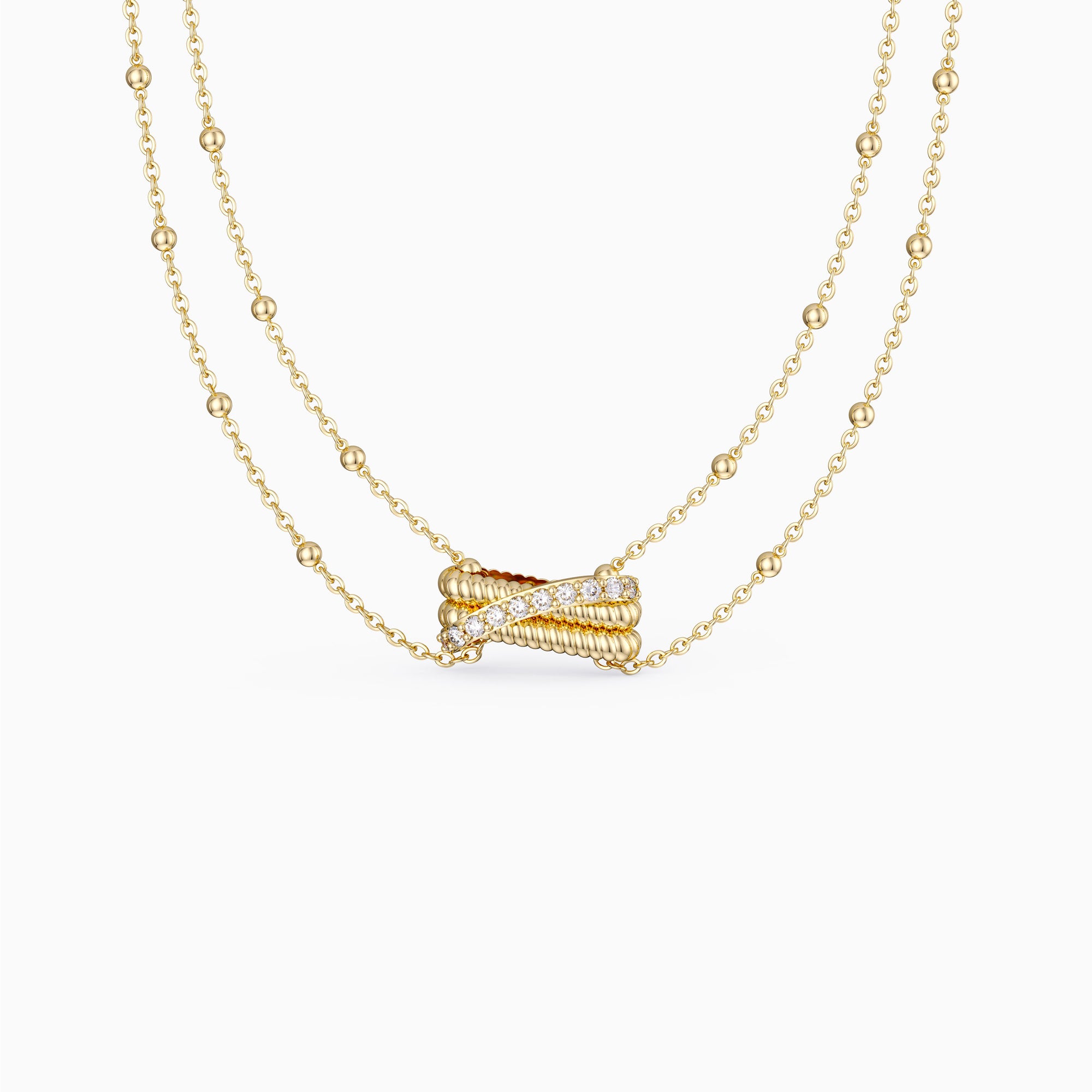 Layered Twisted Necklace - vanimy