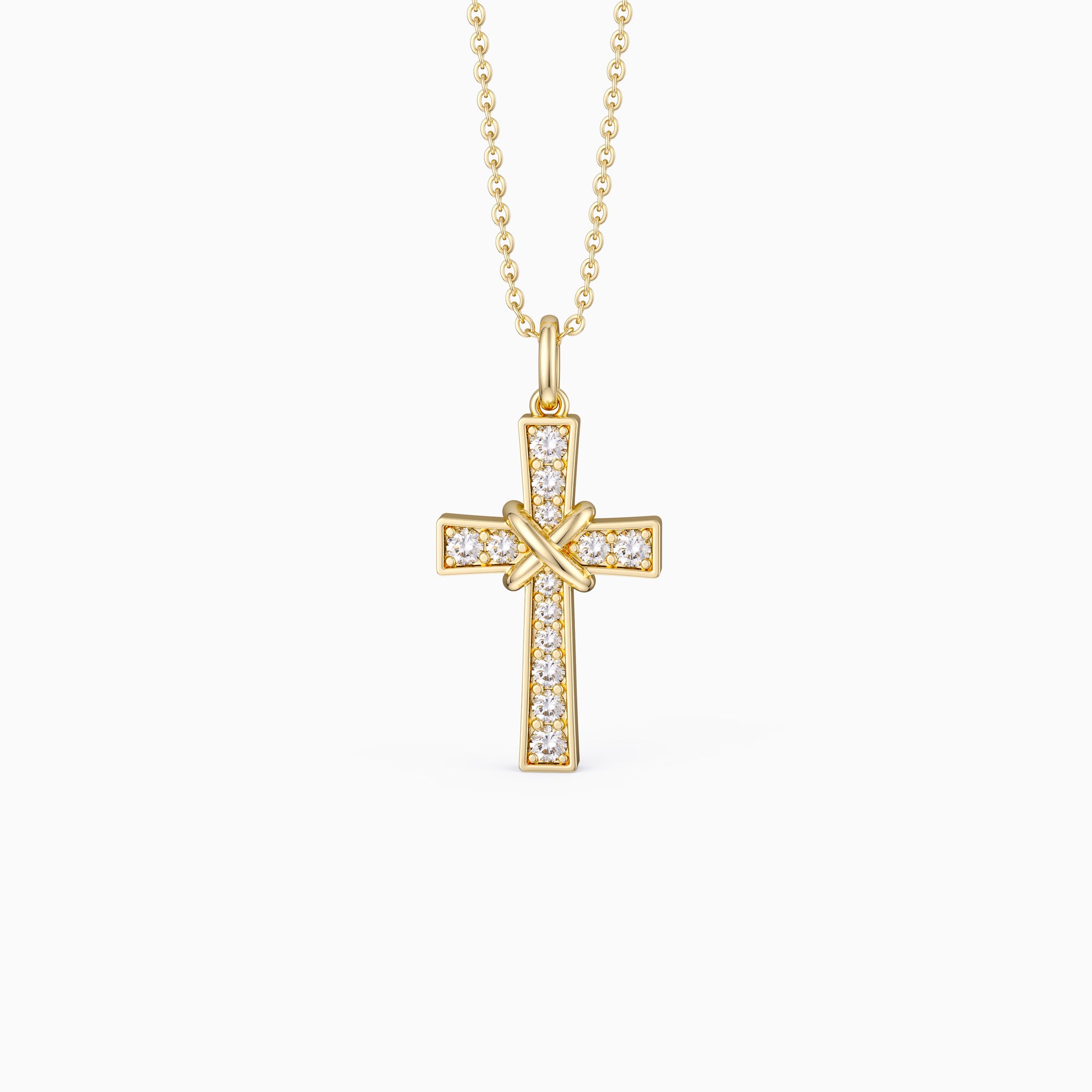 Pavé X Cross Necklace - vanimy