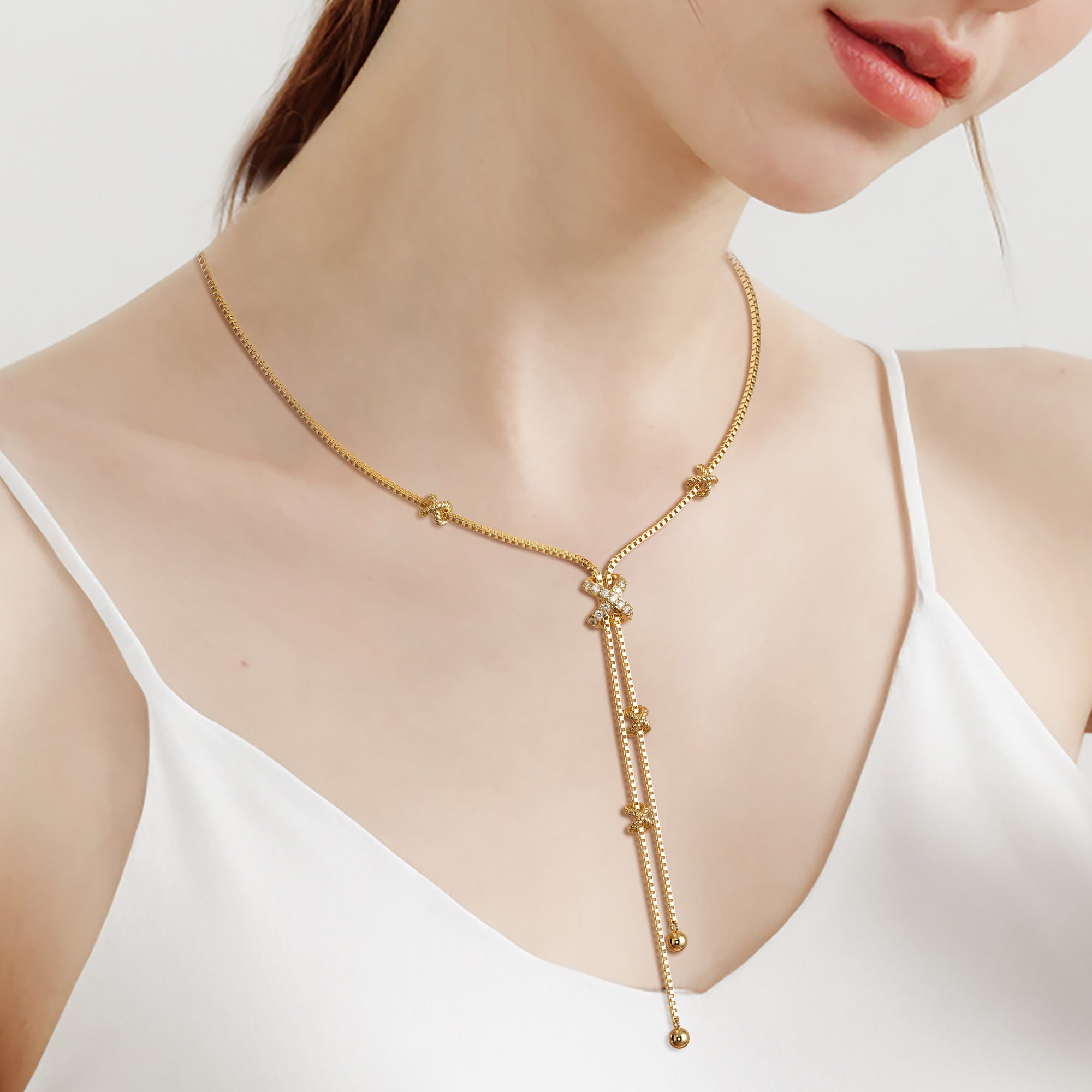 Delicate Cord Y Necklace - vanimy