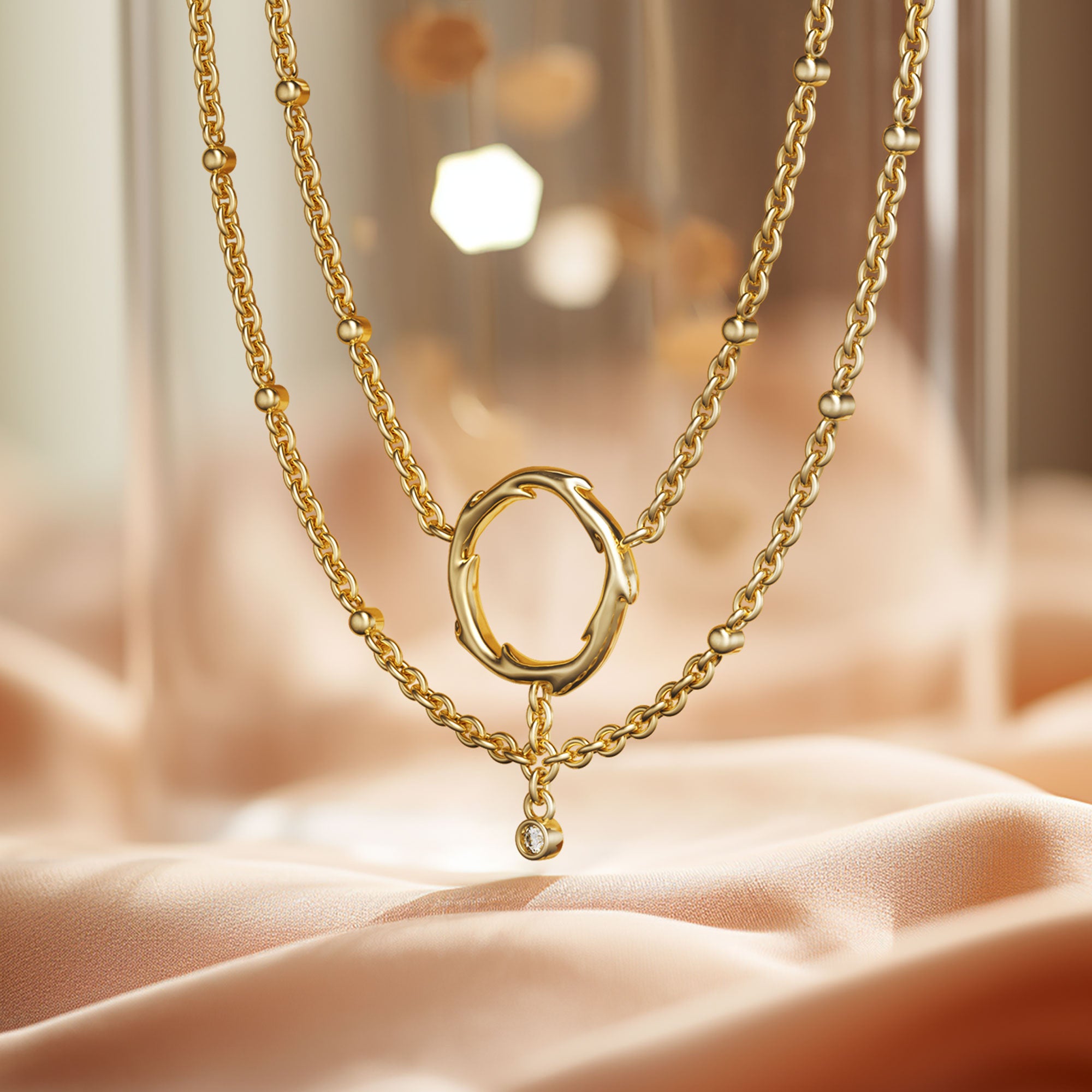 Crown of Thorns Faith Layered Necklace - vanimy