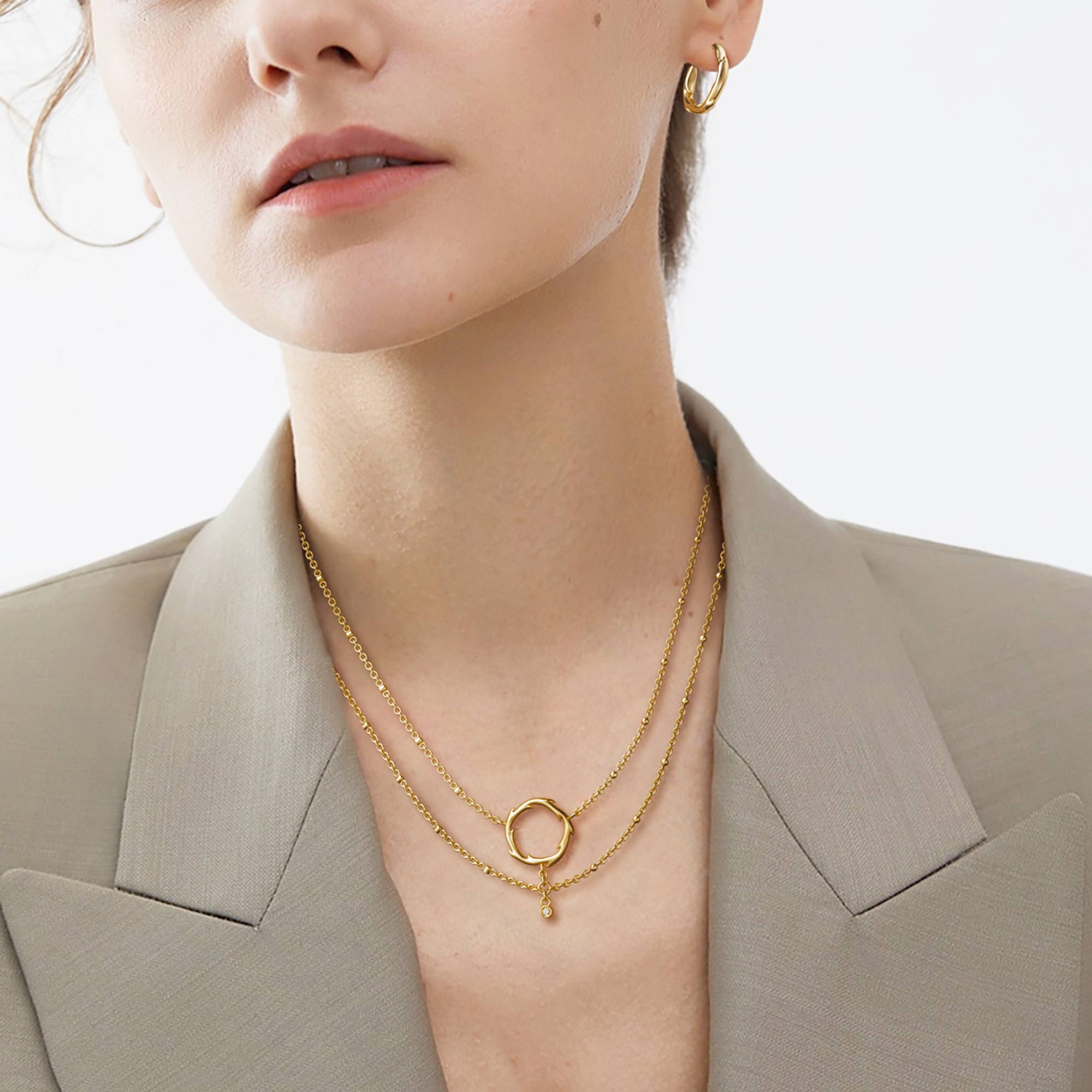 Crown of Thorns Faith Layered Necklace - vanimy