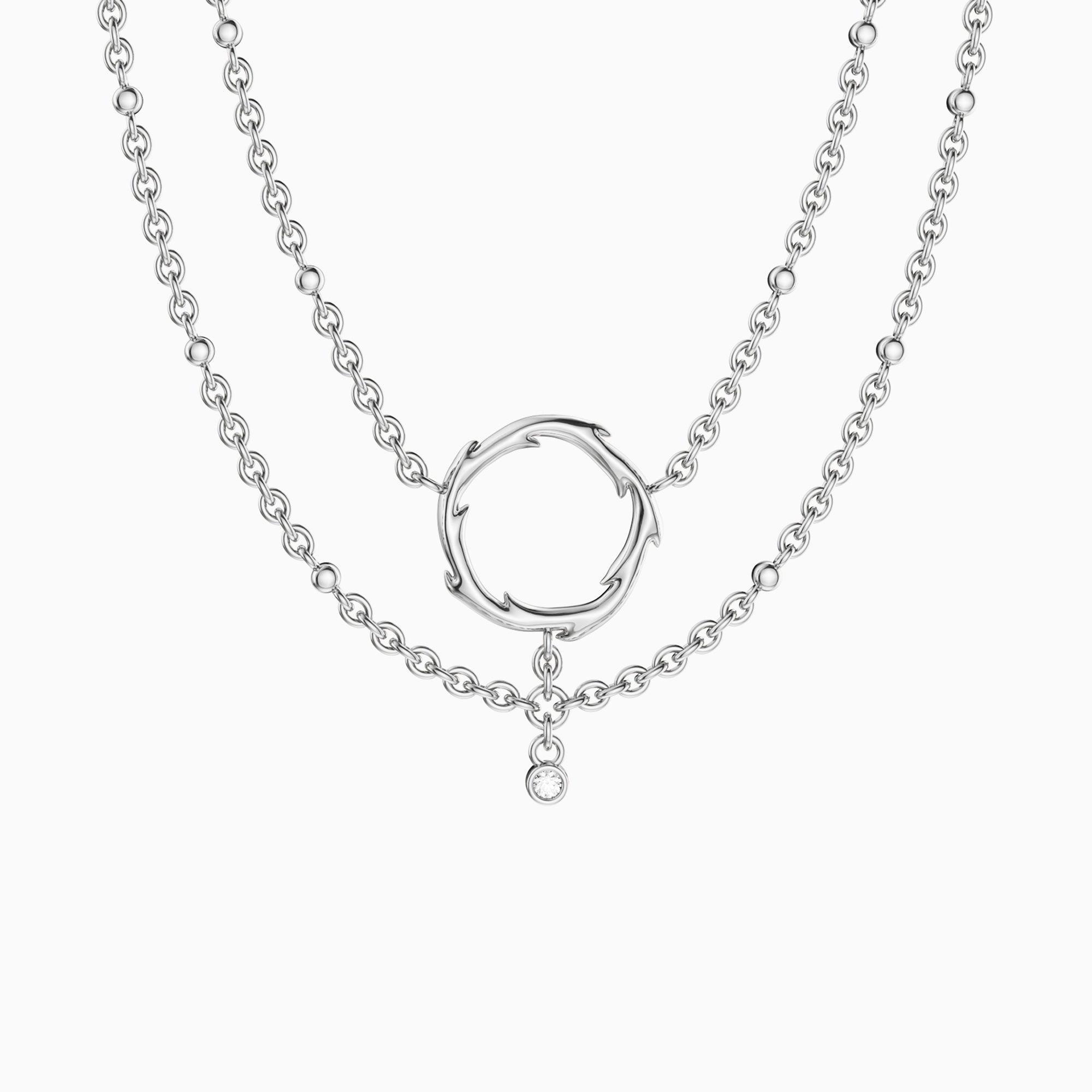 Crown of Thorns Faith Layered Necklace - vanimy
