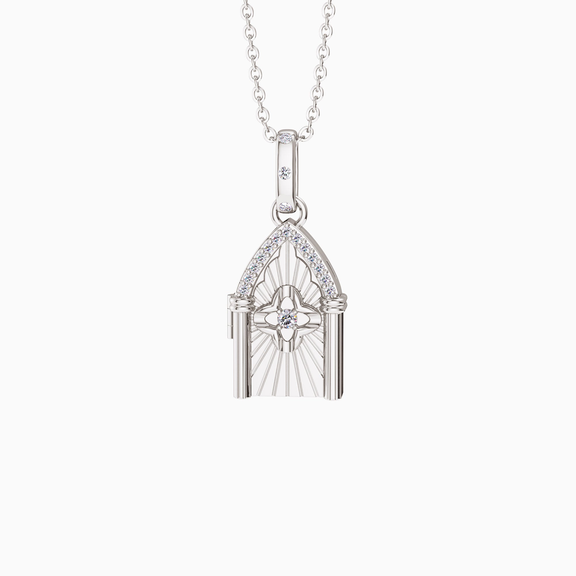 Open the Door to Church Four Leaf Clover Pendant - vanimy