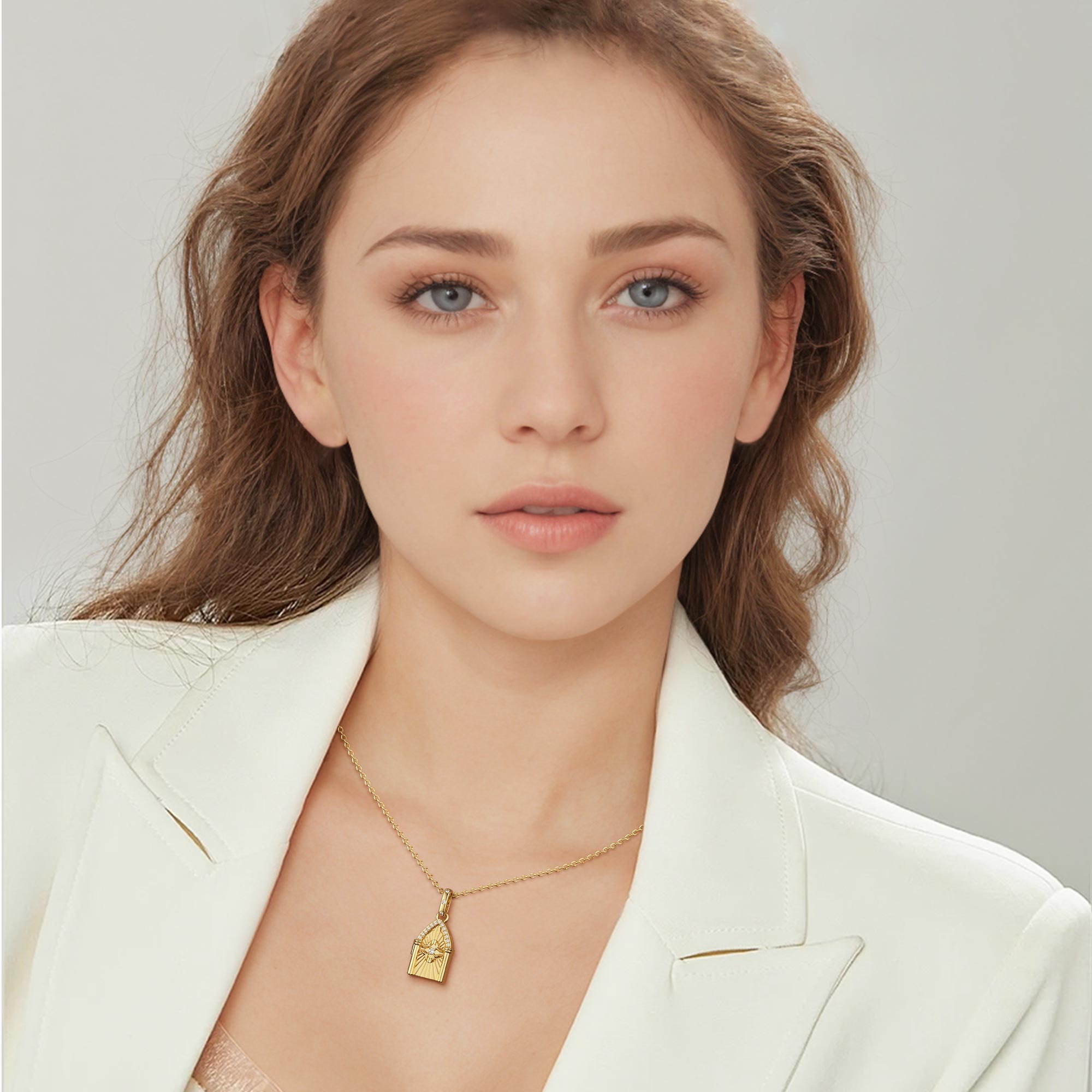 Open the Door to Church Four Leaf Clover Pendant - vanimy