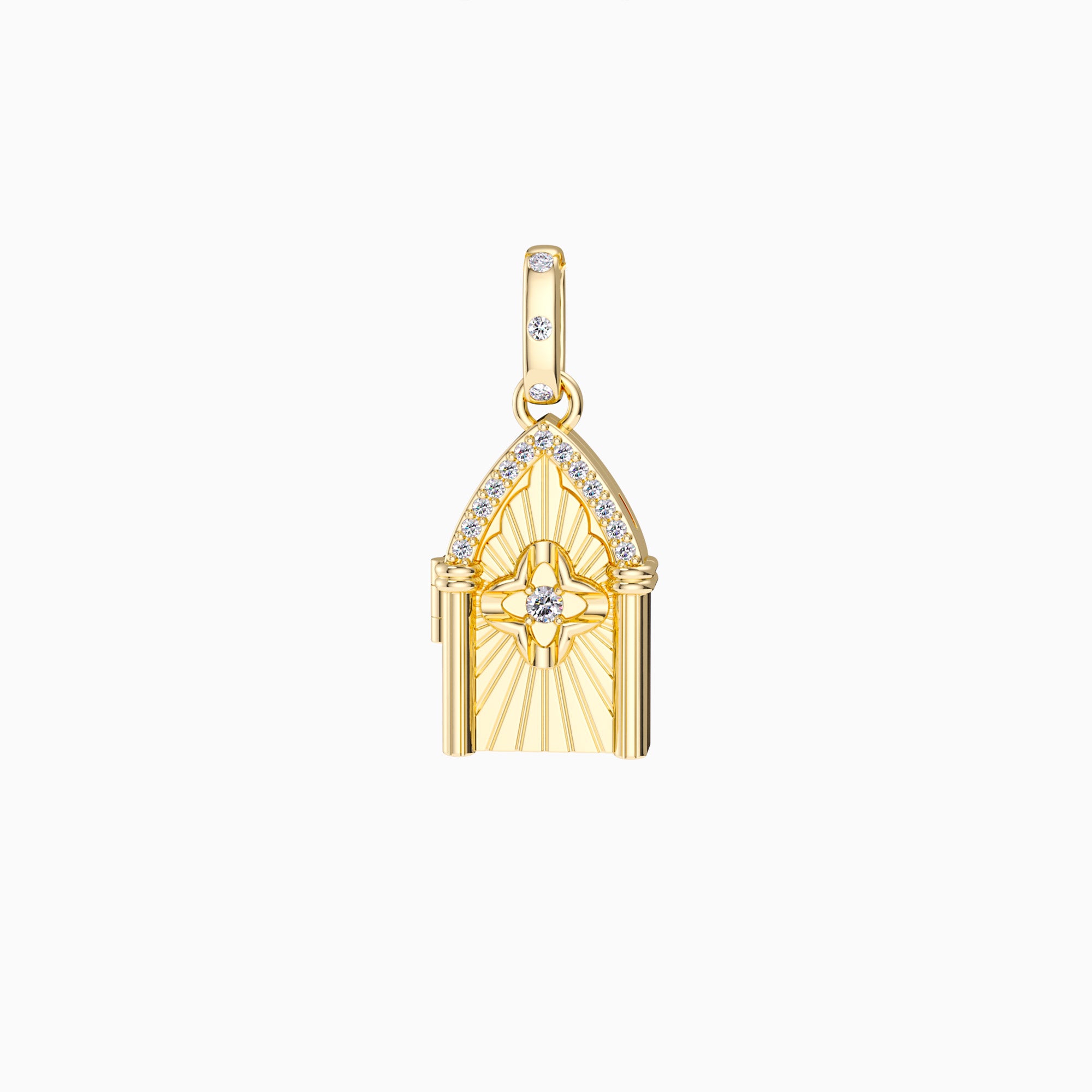 Open the Door to Church Four Leaf Clover Pendant - vanimy