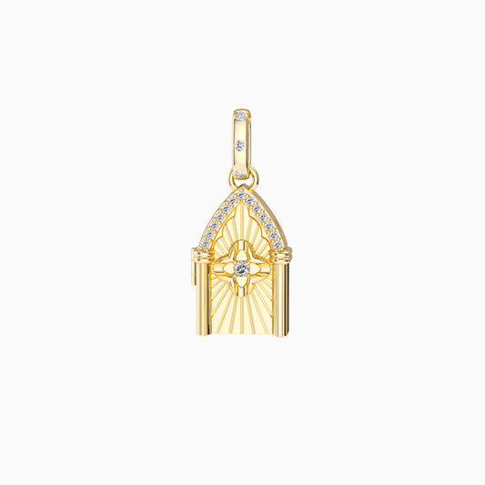 Open the Door to Church Four Leaf Clover Pendant - vanimy