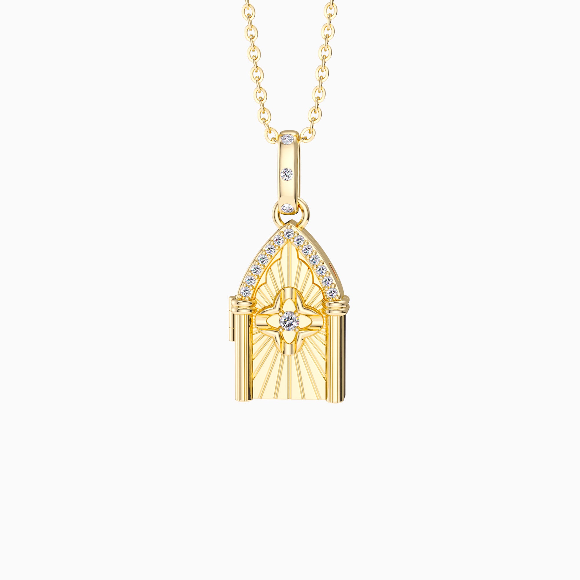 Open the Door to Church Four Leaf Clover Pendant - vanimy