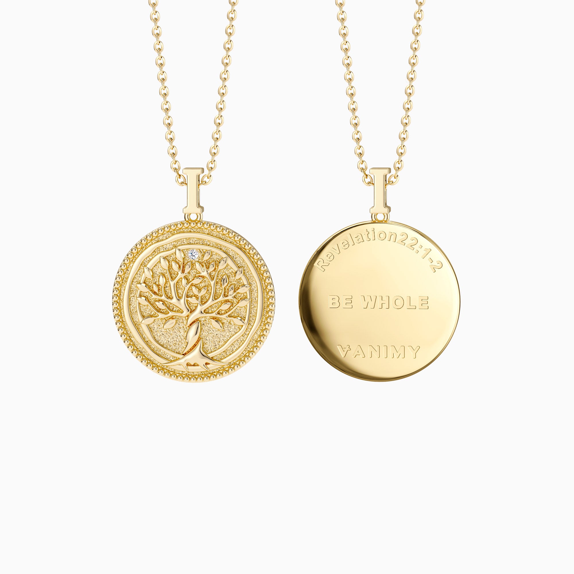 Promised Land Tree of Life Amulet Coin Medallion Necklace