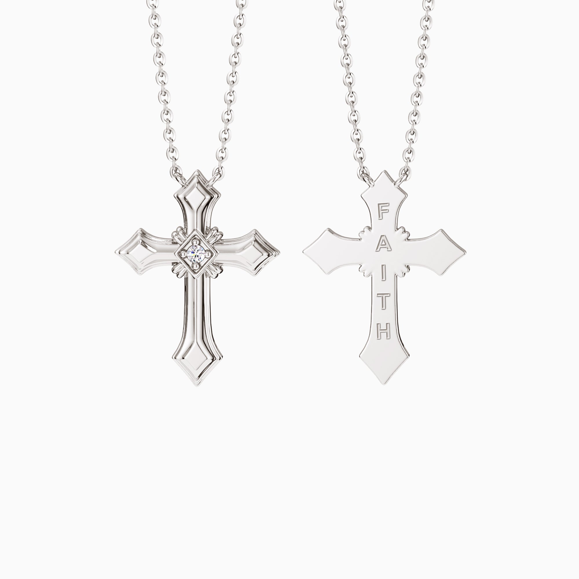 Gothic Cross Amulet Pendant Necklace - vanimy