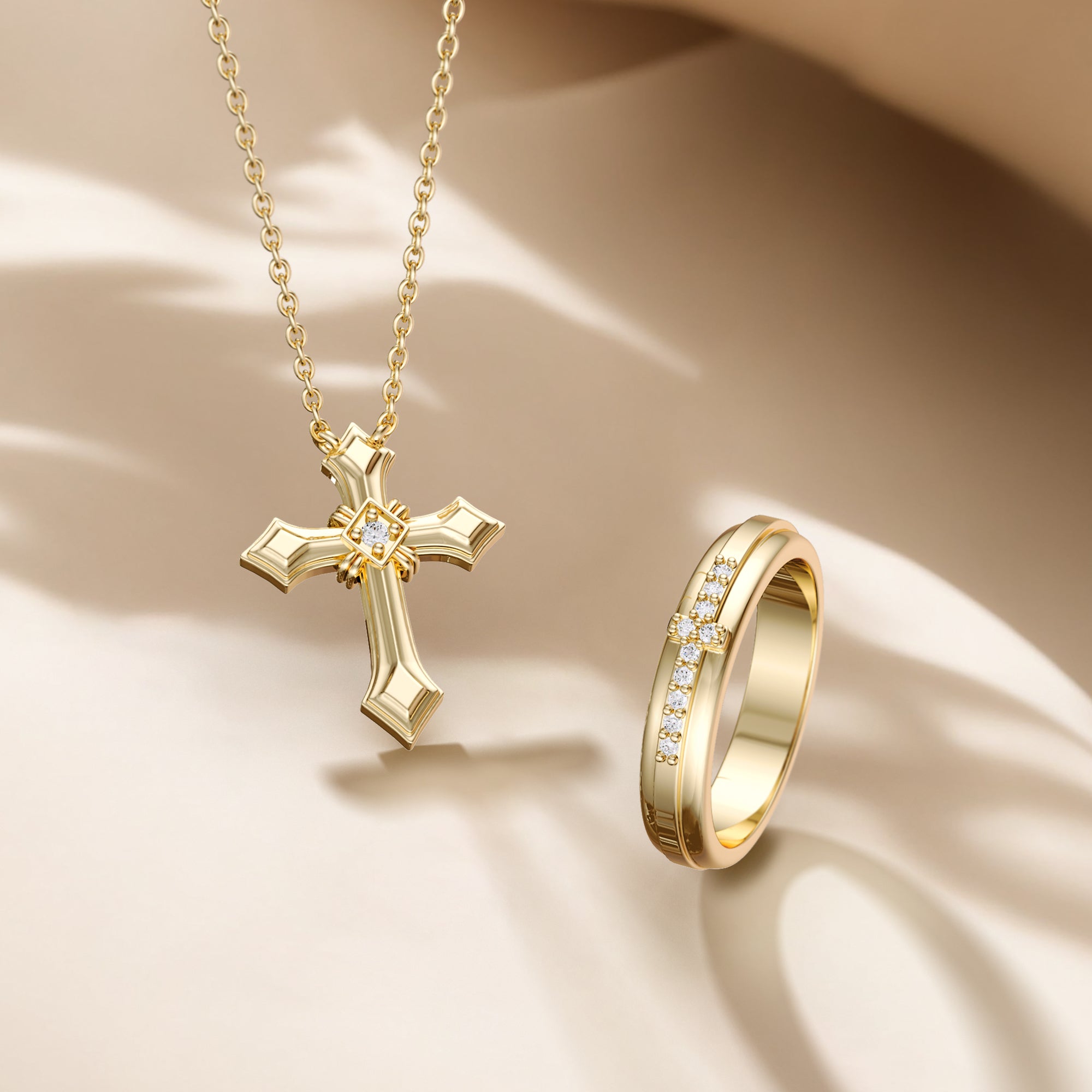 Cross Pray Bands Ring - vanimy