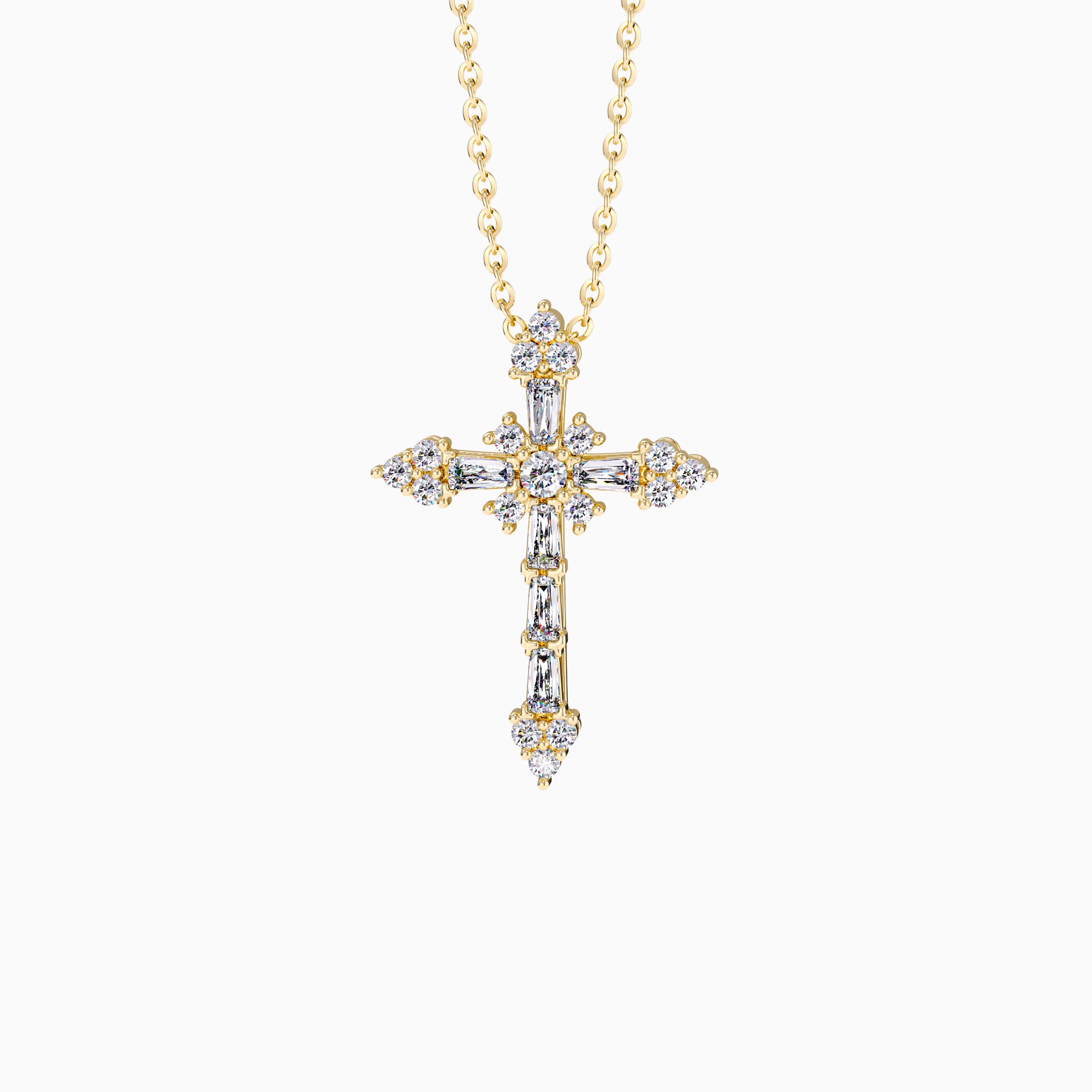 Byzantine Faith Cross Pendant Necklace - vanimy