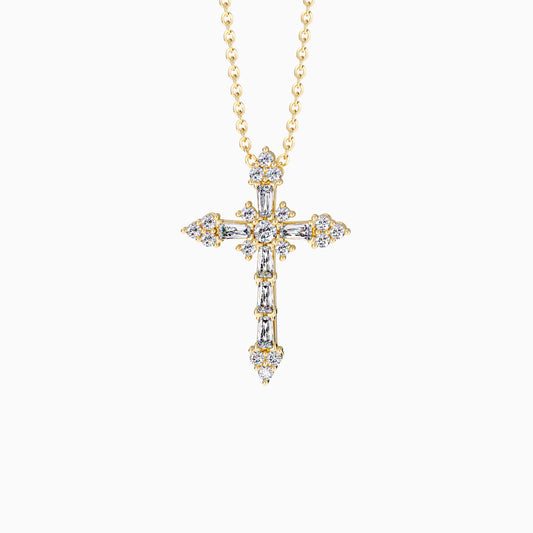 Byzantine Faith Cross Pendant Necklace - vanimy