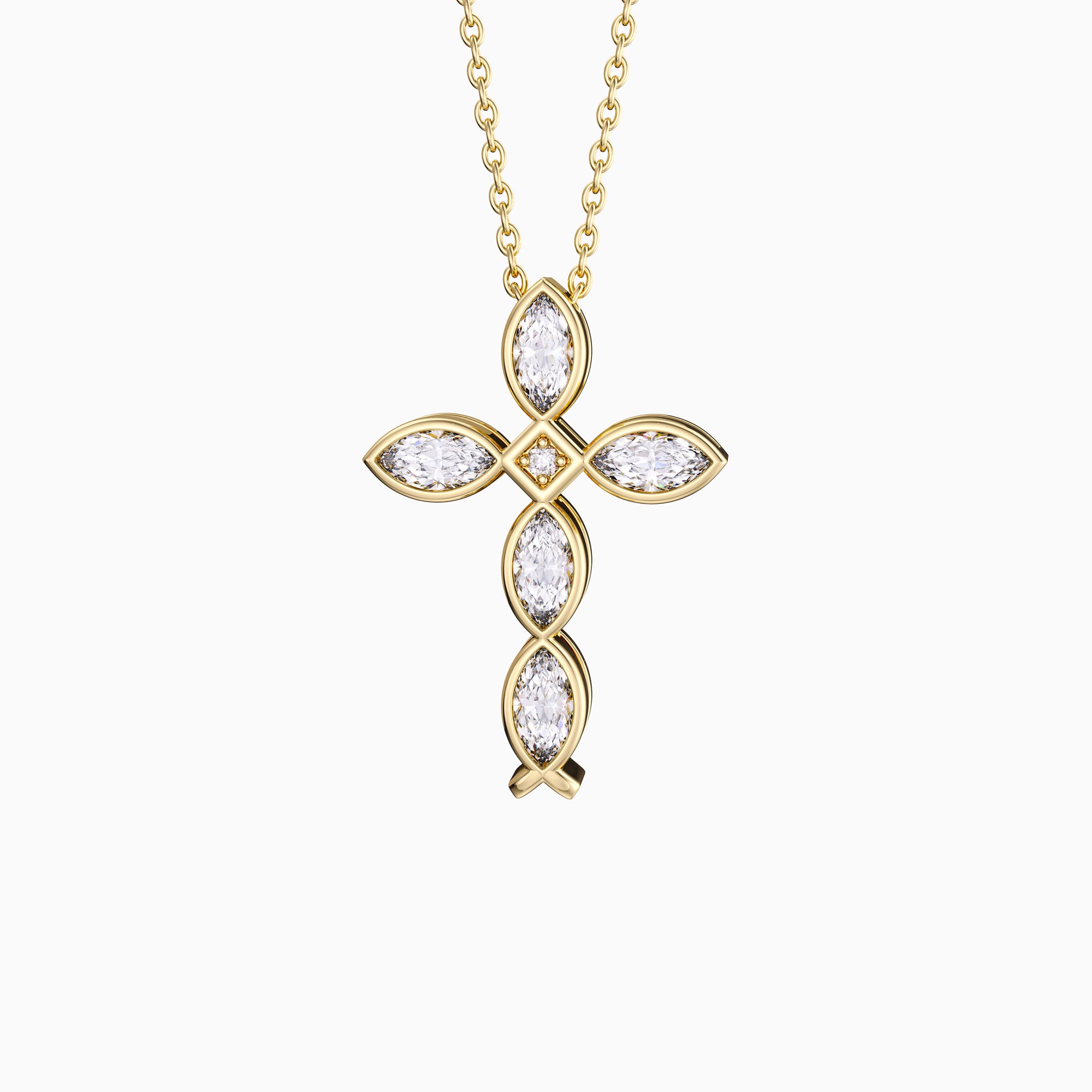 Sacred Jesus Fish Cross Pendant Necklace - vanimy