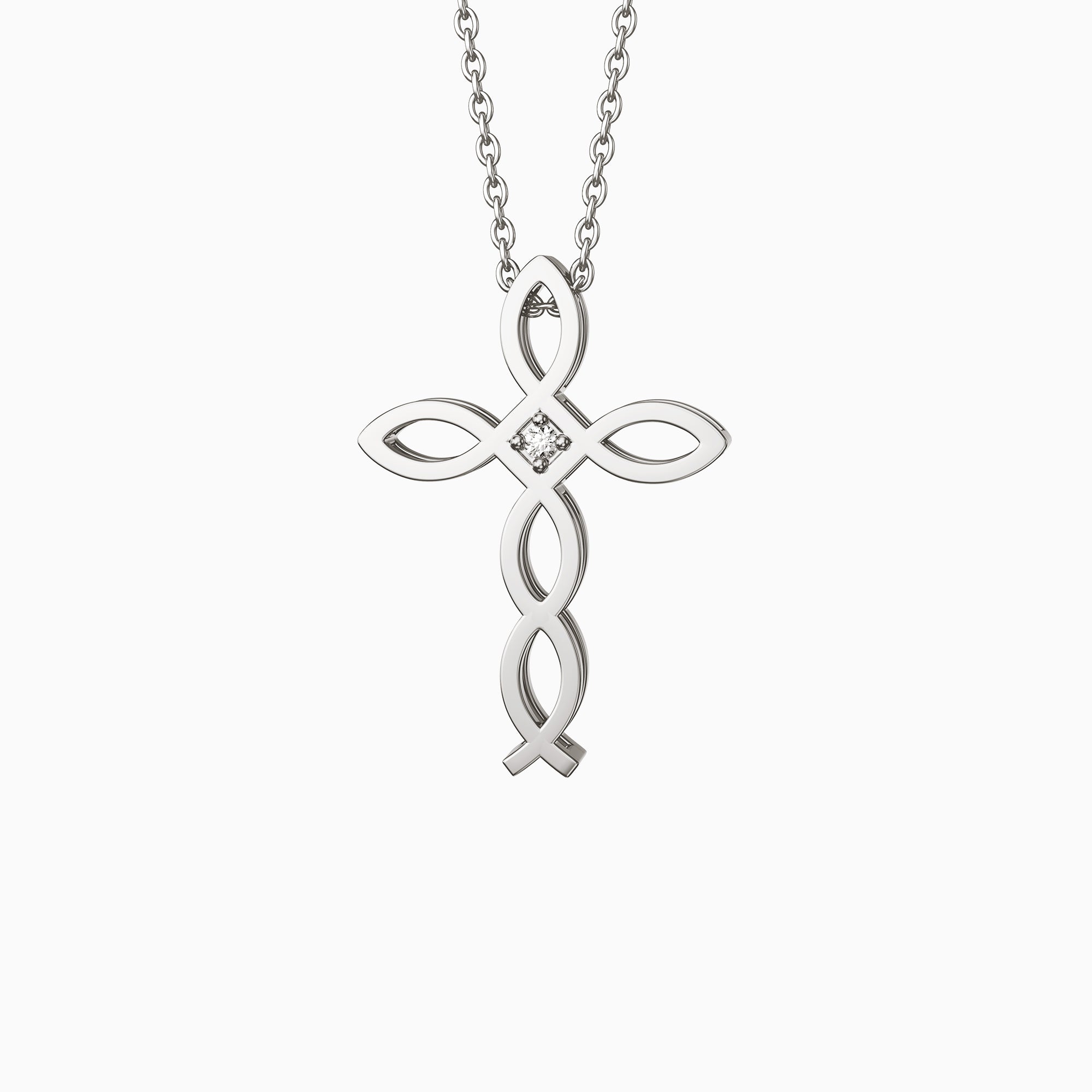 Divine Harmony Ichthys Cross Faith Protection Pendant Necklace - vanimy