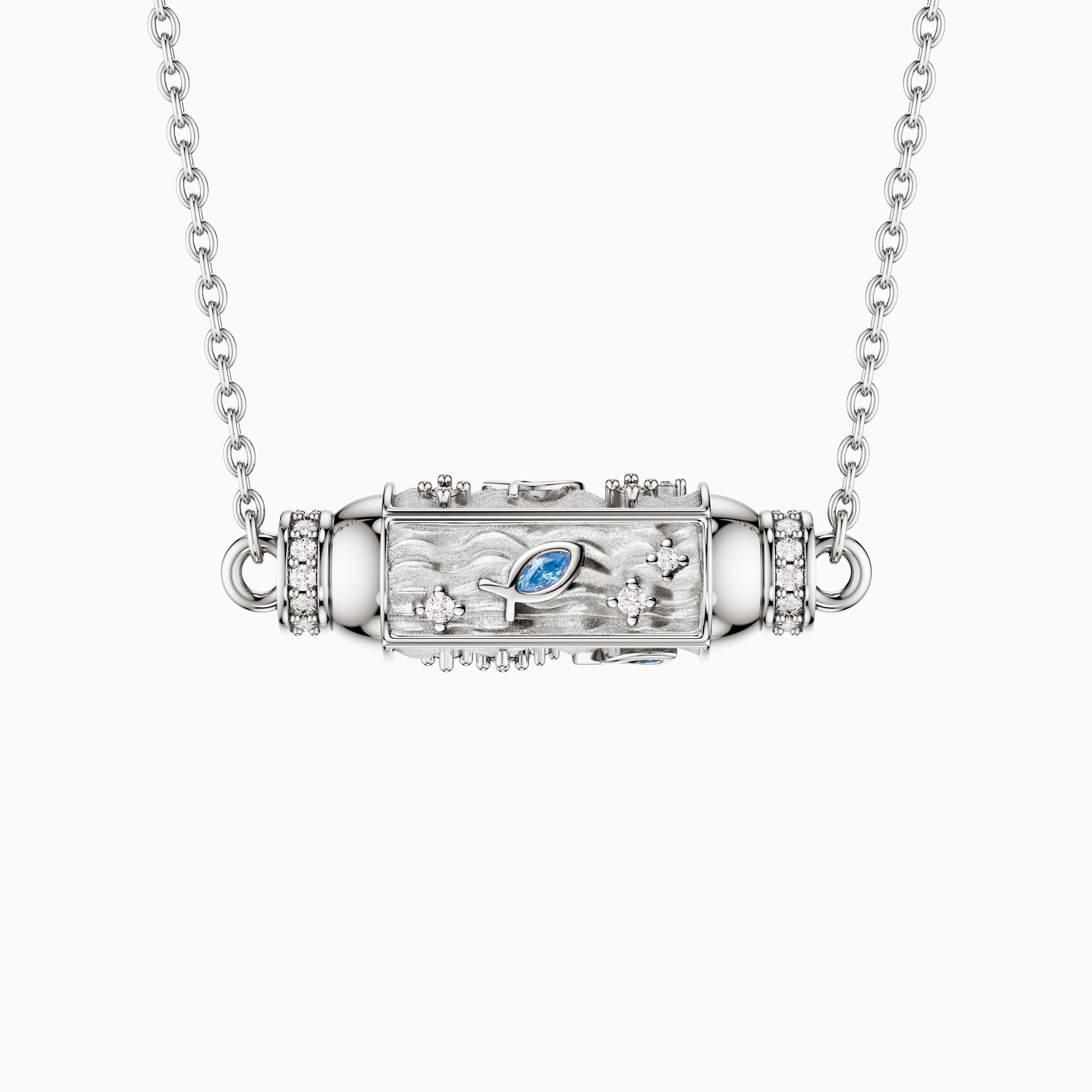 Aqua Adventures Ichthys Charm Pendant Necklace - vanimy