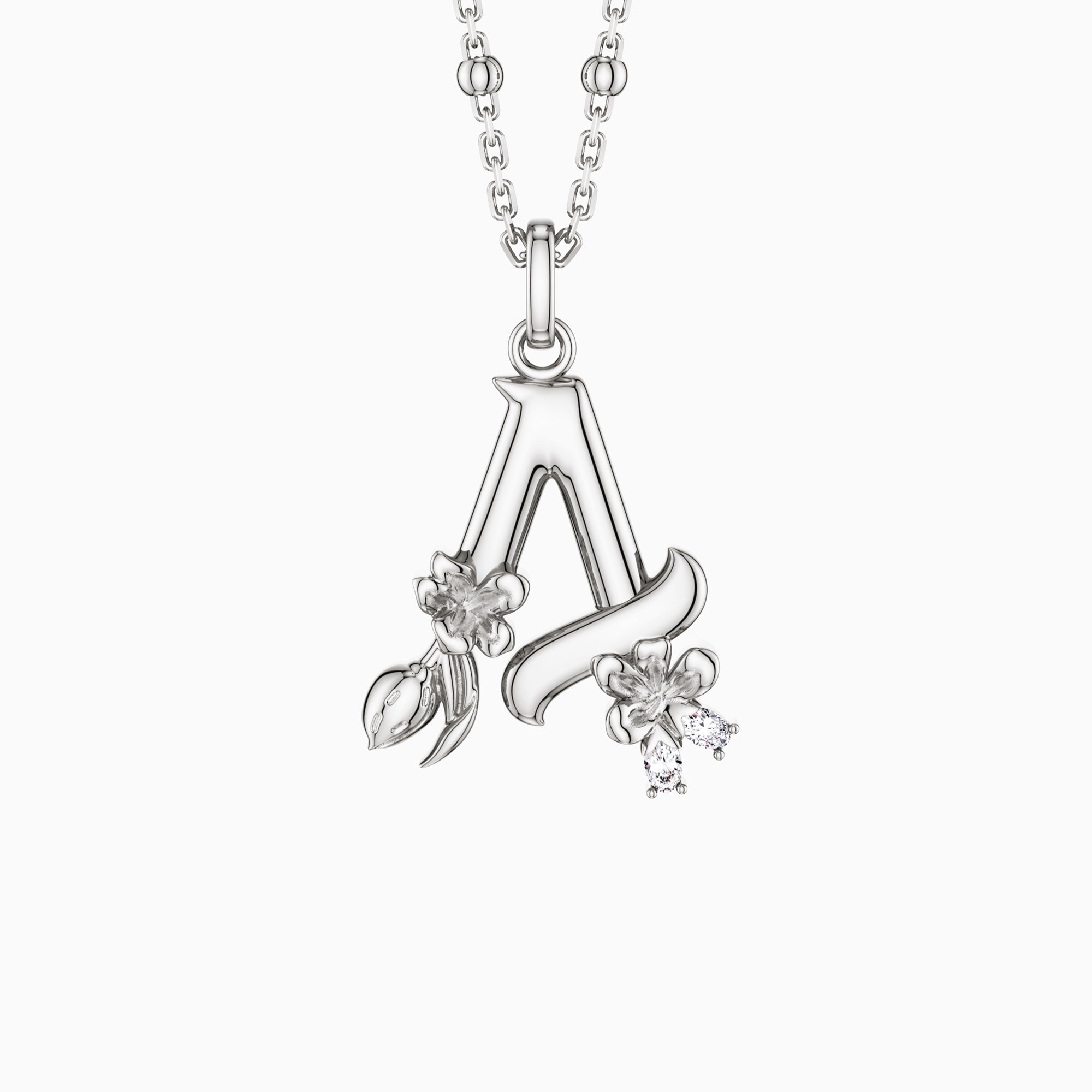 Almond Blossom Letter A Pendant - vanimy
