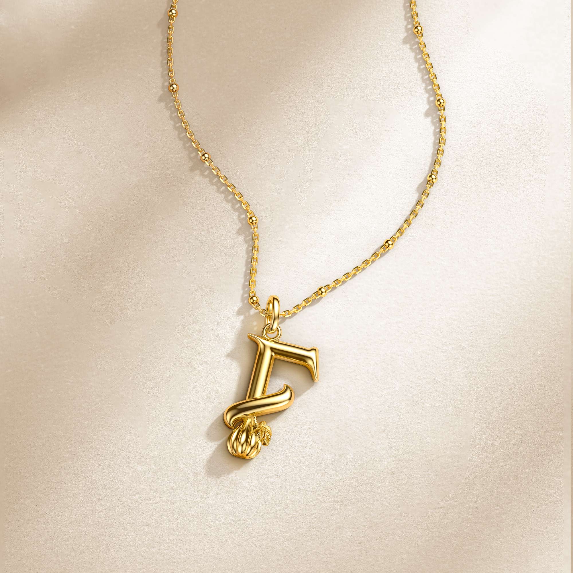 Fig Blossom Letter F Pendant - vanimy