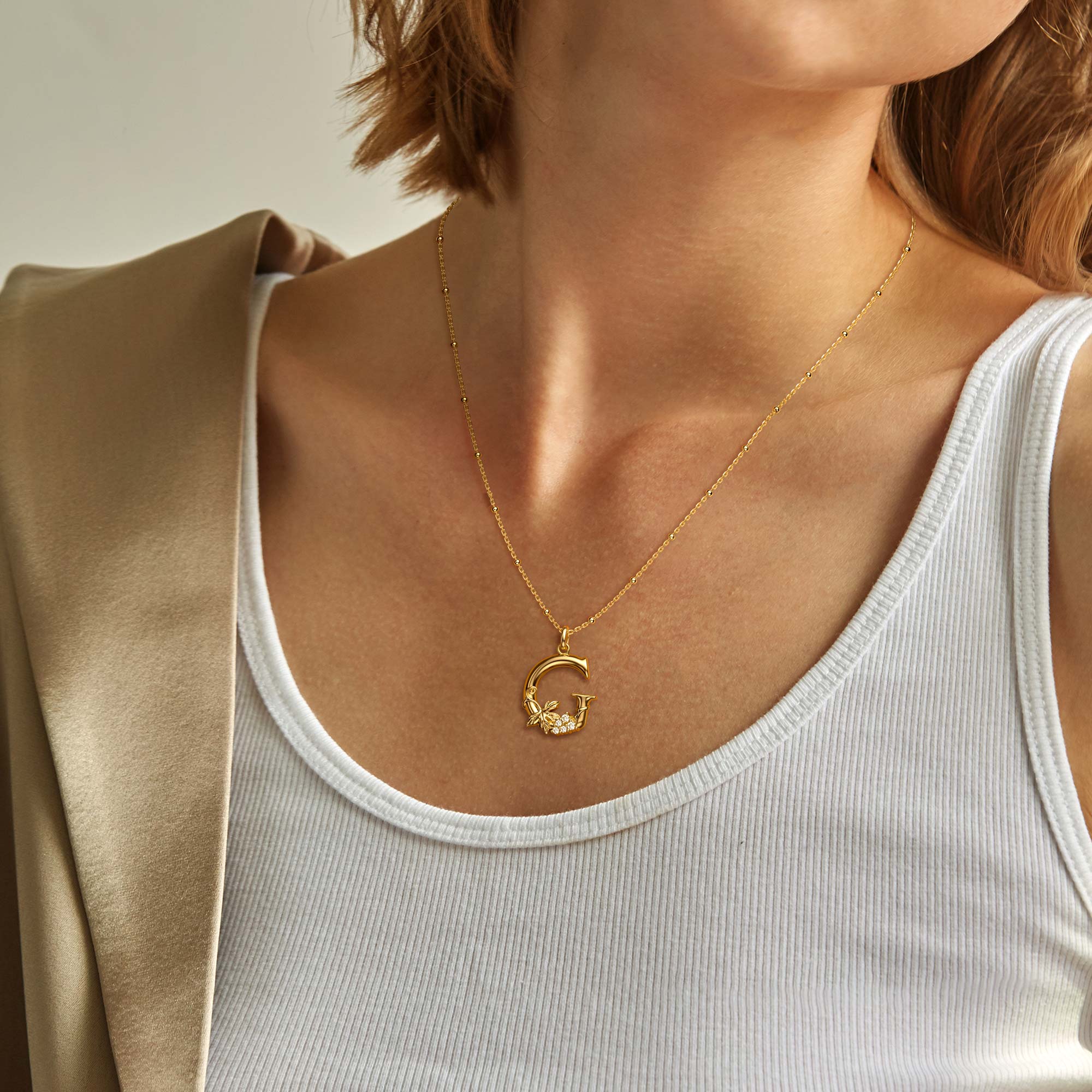Grape Blossom Letter G Pendant - vanimy
