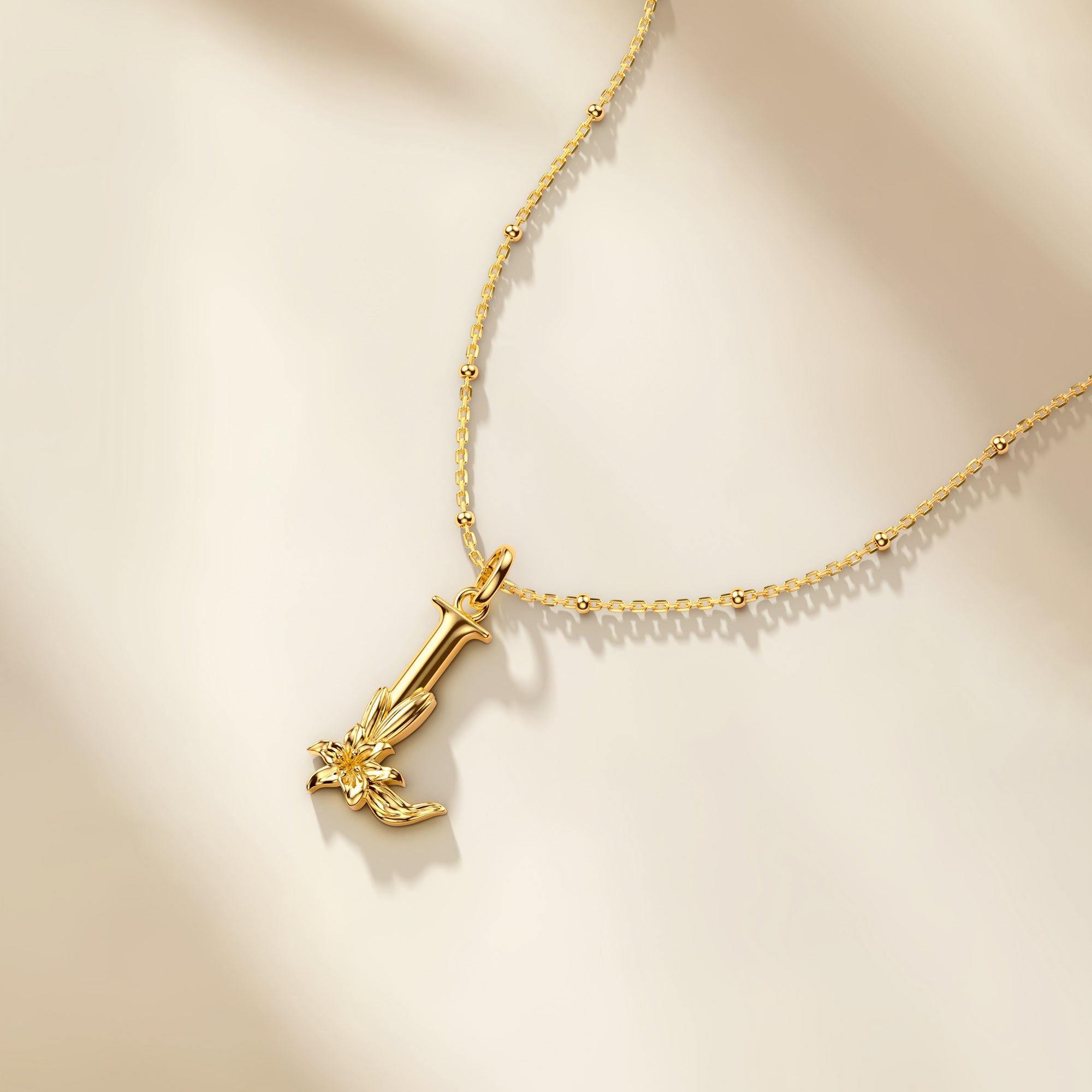 Lily Blossom Letter L Pendant - vanimy
