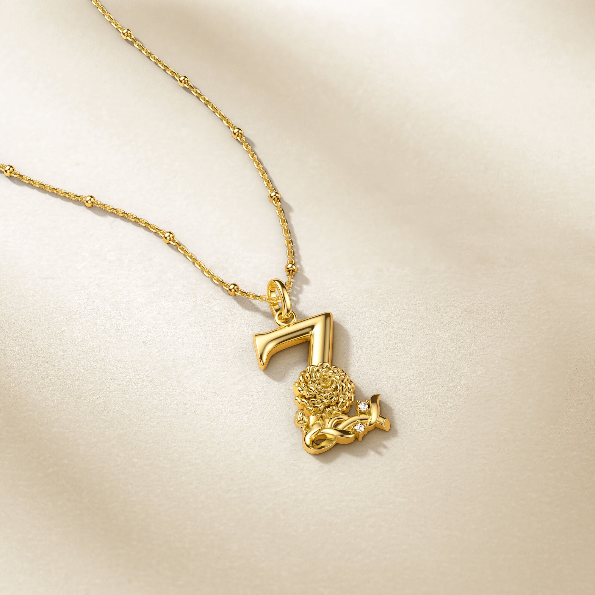 Zinnia Blossom Letter Z Pendant - vanimy
