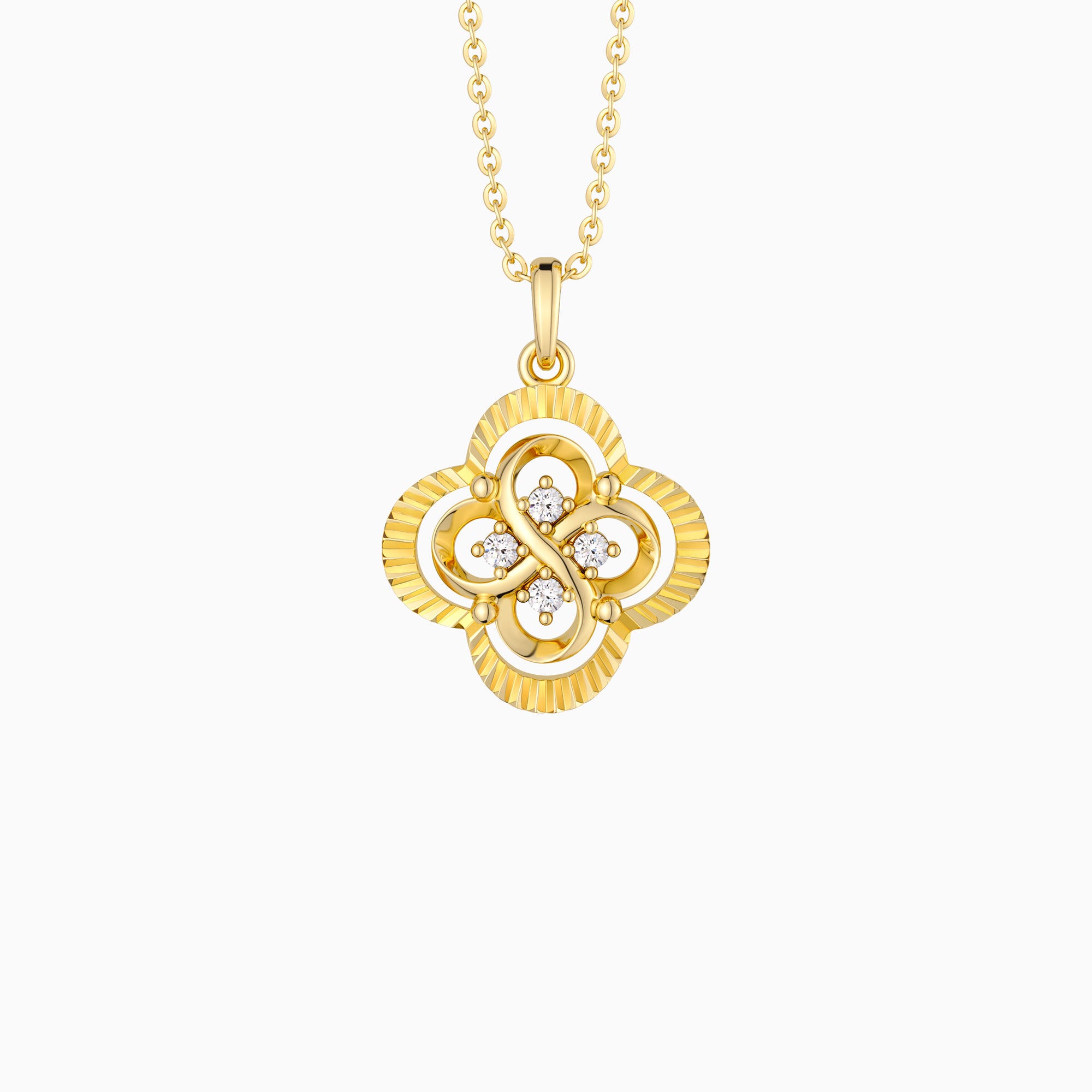 Infinite Clover Charm Pendant Necklace - vanimy