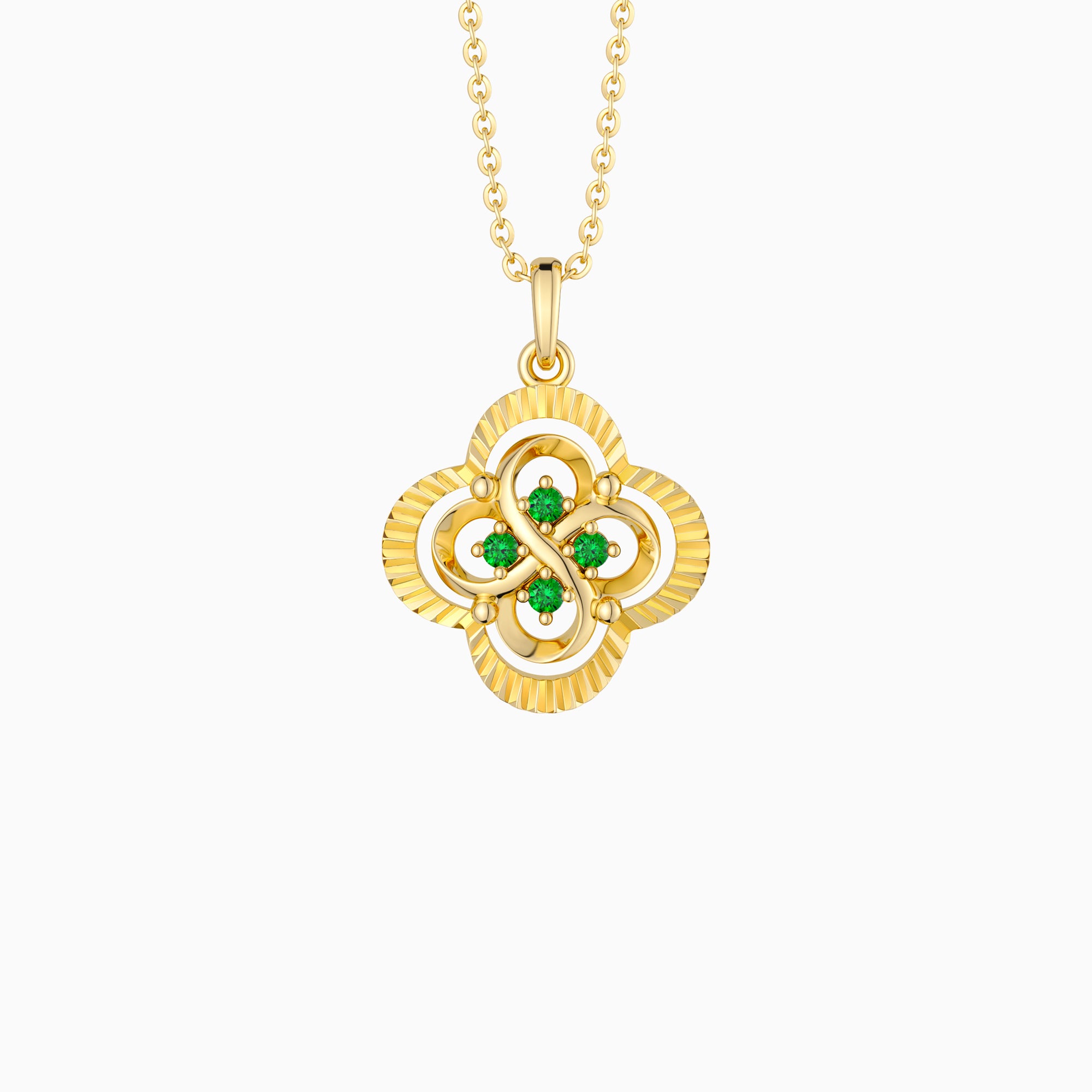 Infinite Clover Charm Pendant Necklace - vanimy