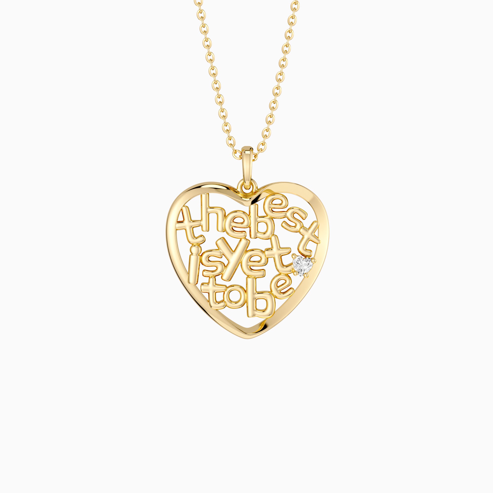 'The Best Is Yet To Be' Infinite Love Heart Pendant Necklace - vanimy