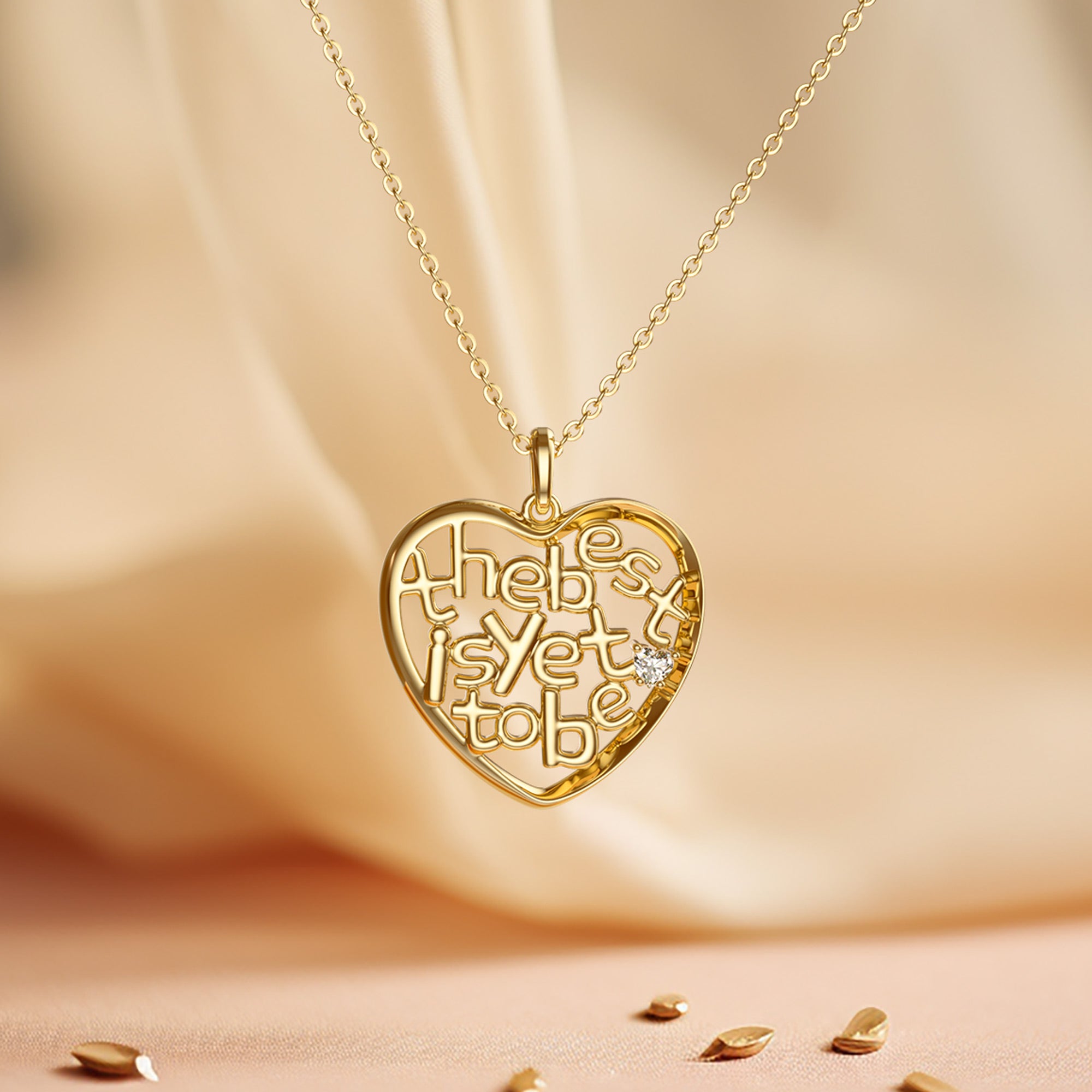 'The Best Is Yet To Be' Infinite Love Heart Pendant Necklace - vanimy