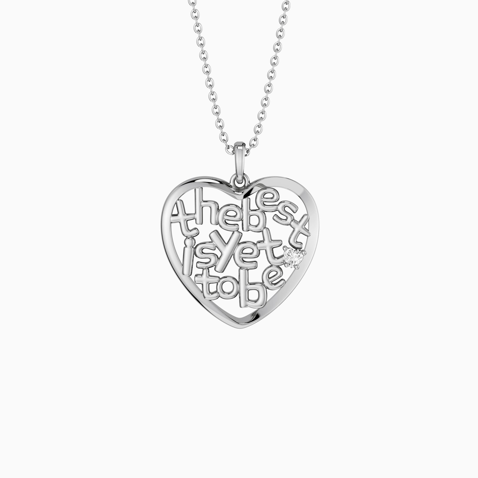 'The Best Is Yet To Be' Infinite Love Heart Pendant Necklace - vanimy
