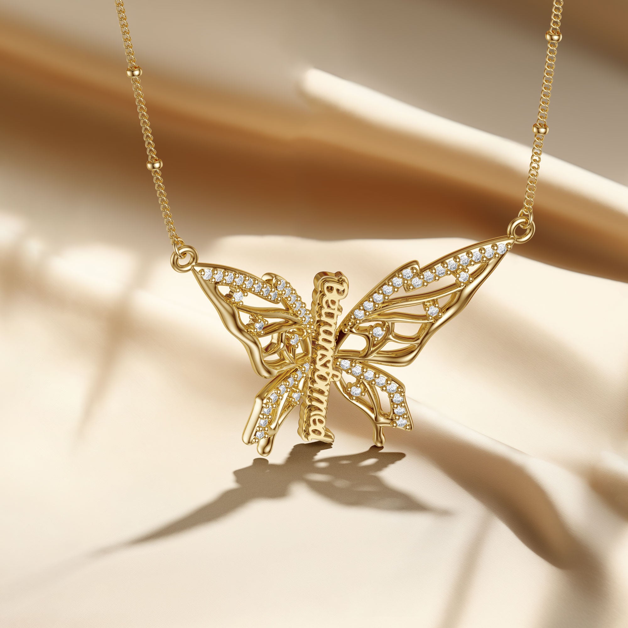 Be Transformed Molten Butterfly Necklace - vanimy