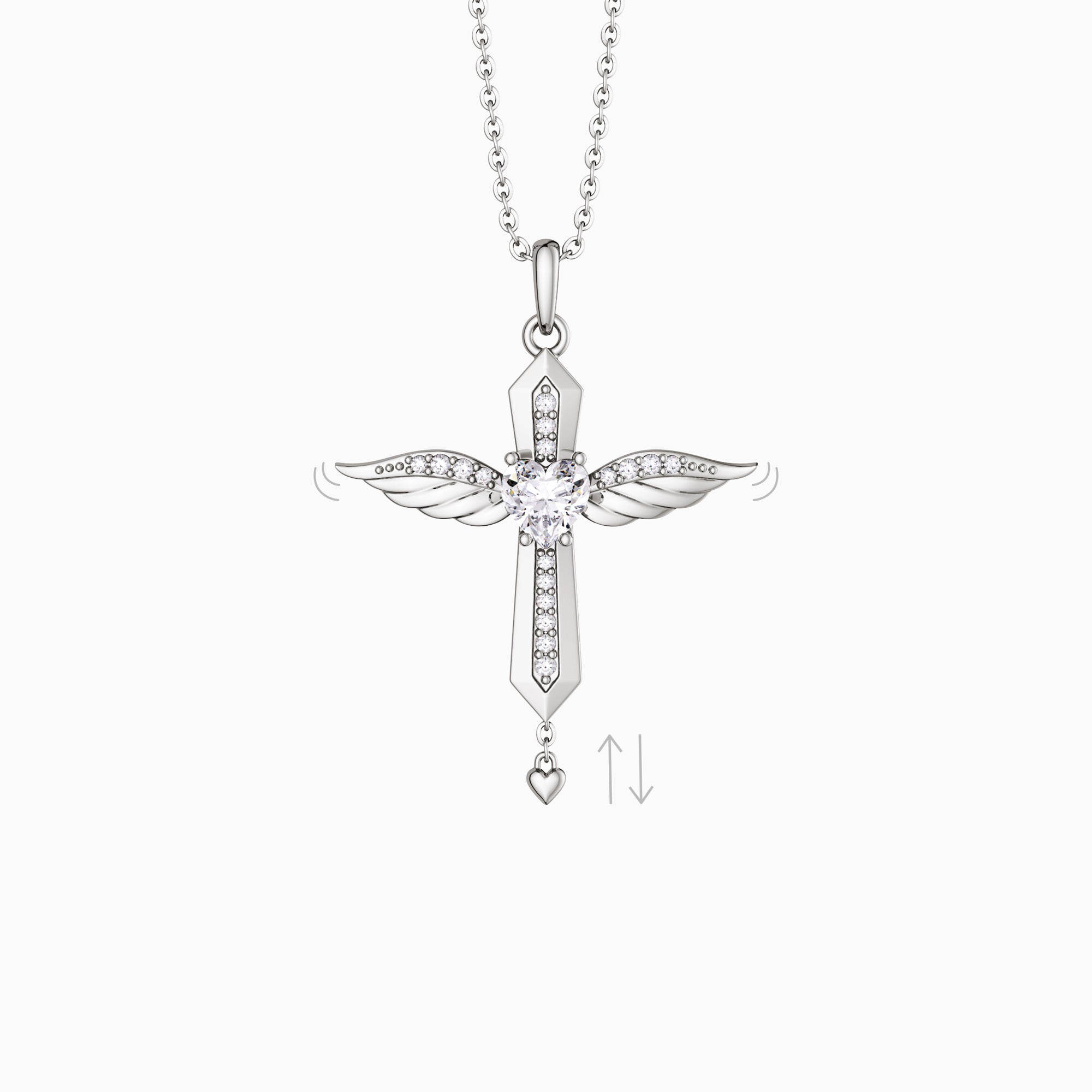 Angel Wings Dancing Love Pendant Necklace - vanimy