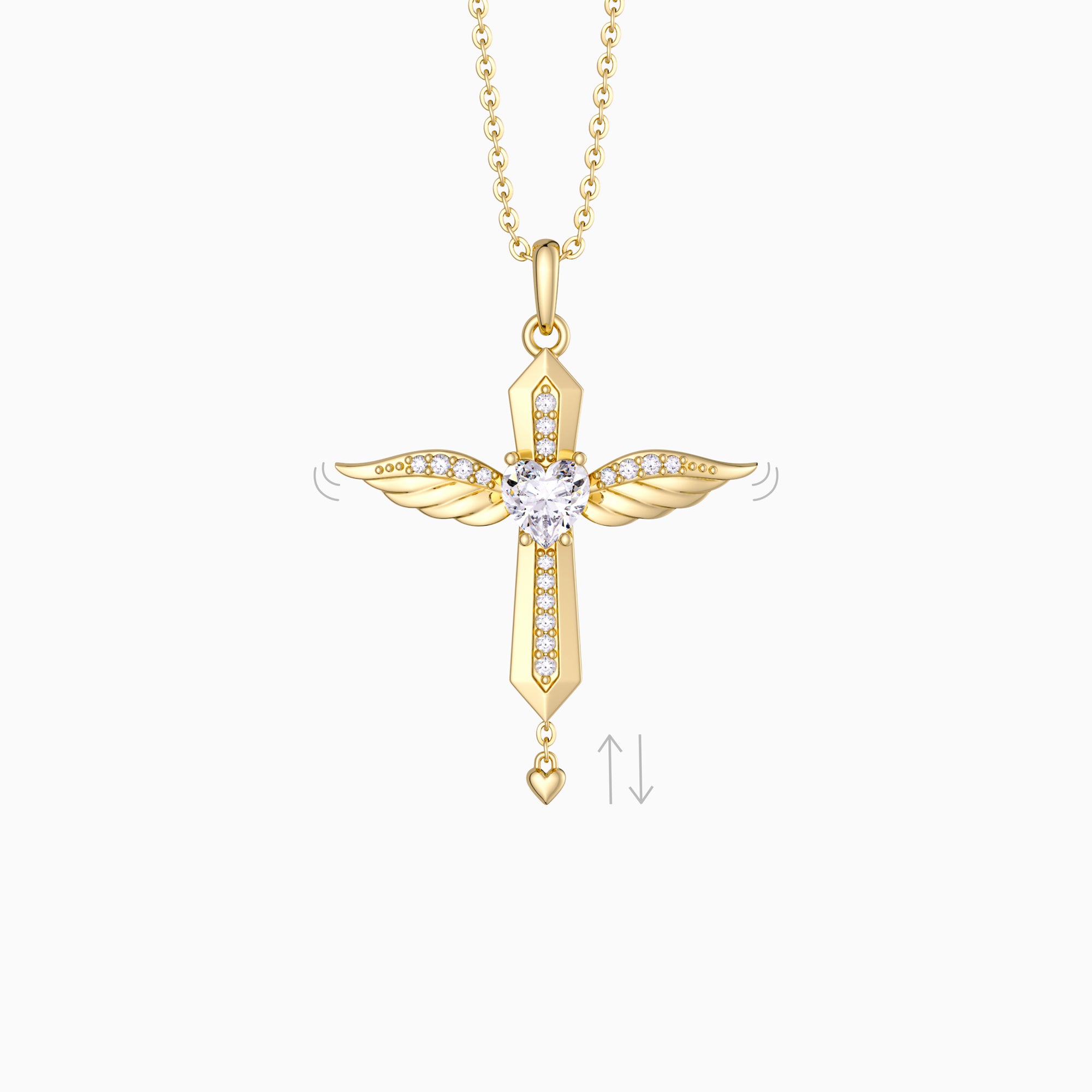 Angel Wings Dancing Love Pendant Necklace - vanimy