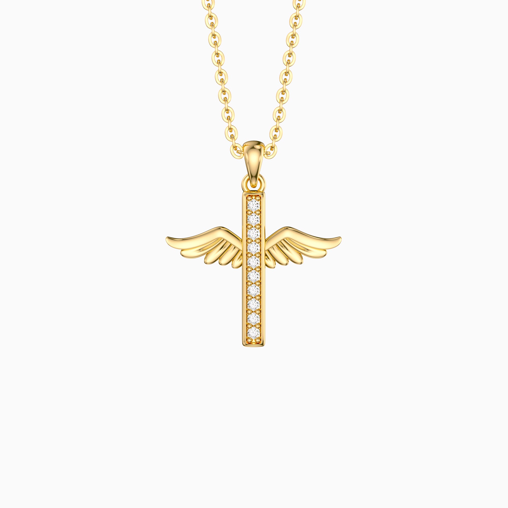 Eternal Guardian Wing Mini Pendant Necklace - vanimy