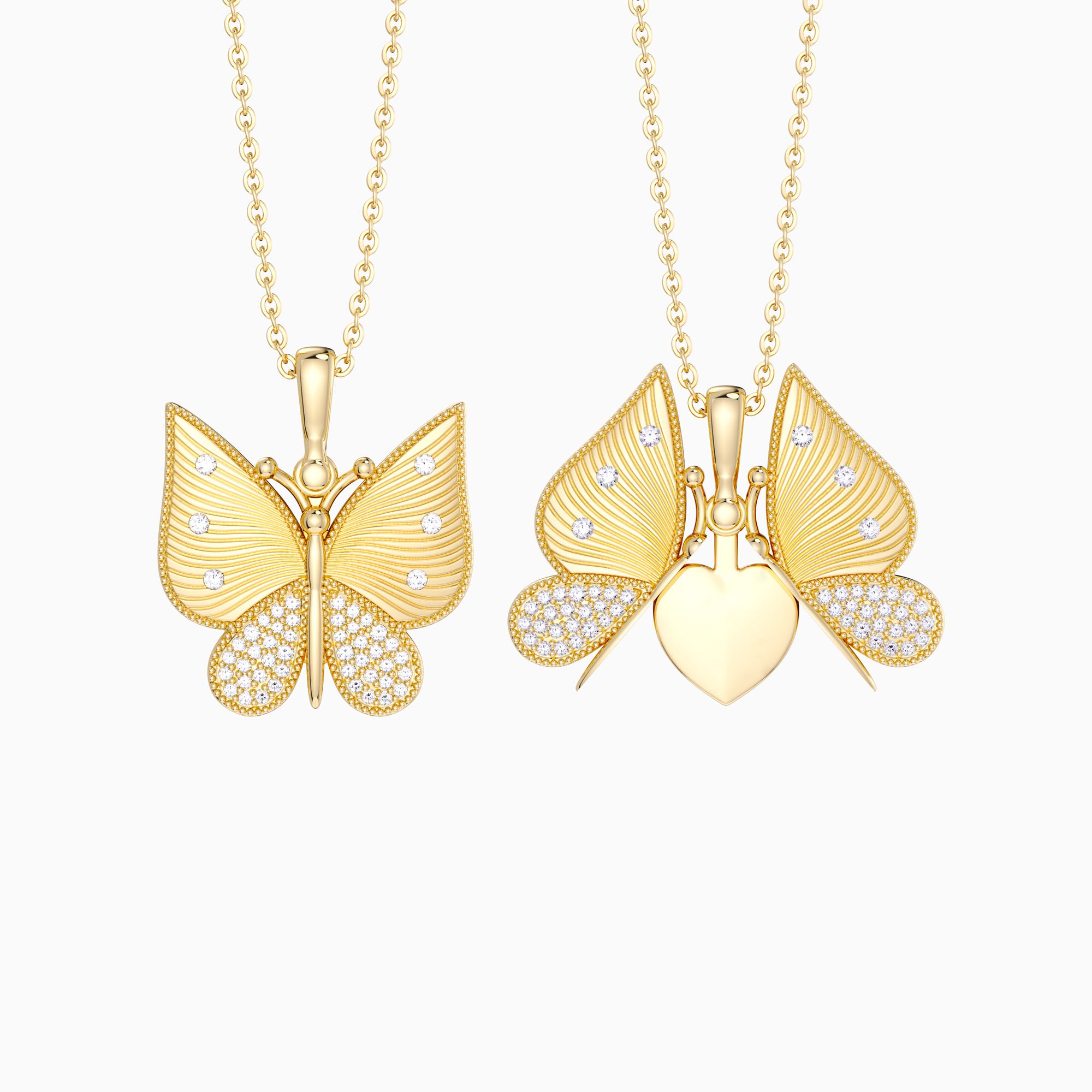 Personalized Metamorphosis Butterfly Engraved Necklace - vanimy