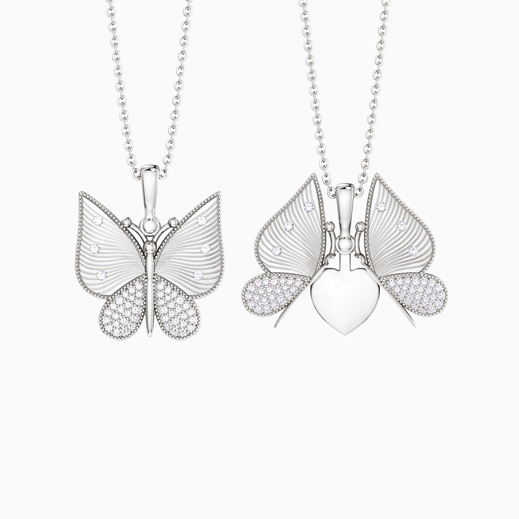 Personalized Metamorphosis Butterfly Engraved Necklace - vanimy