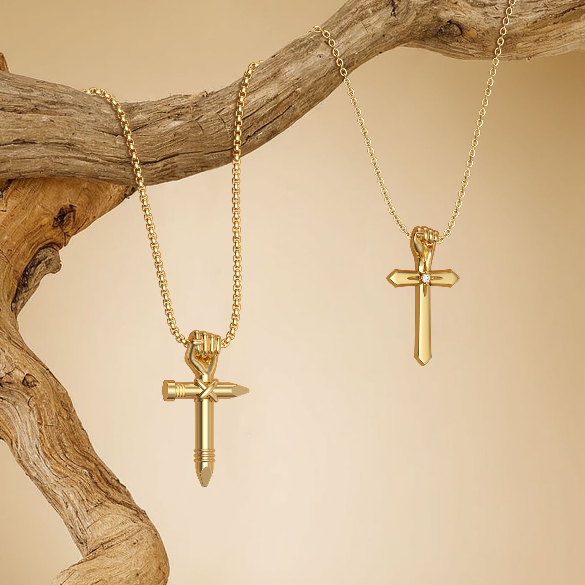 Fortitude Cross Pendant Necklace - vanimy