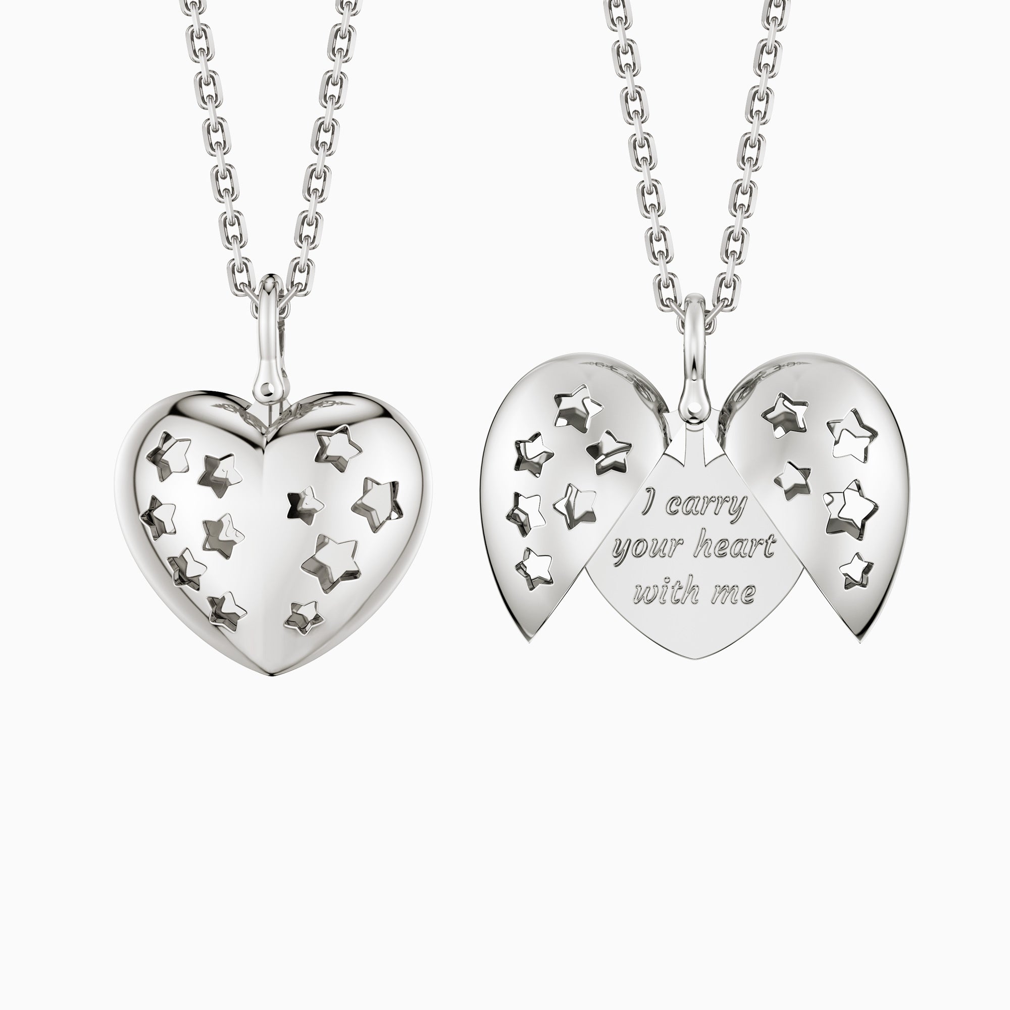 Stellar Love Heart Pendant Necklace