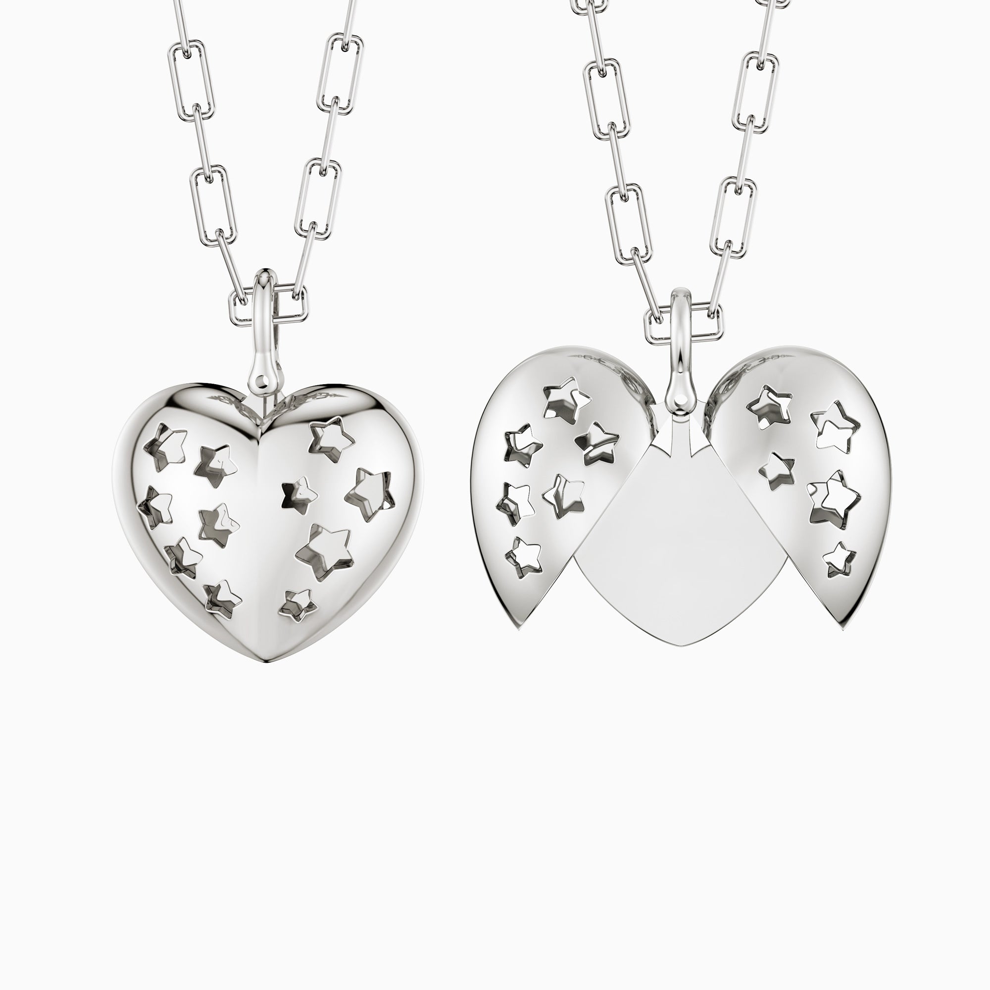 Personalized Stellar Love Heart Pendant Necklace - vanimy
