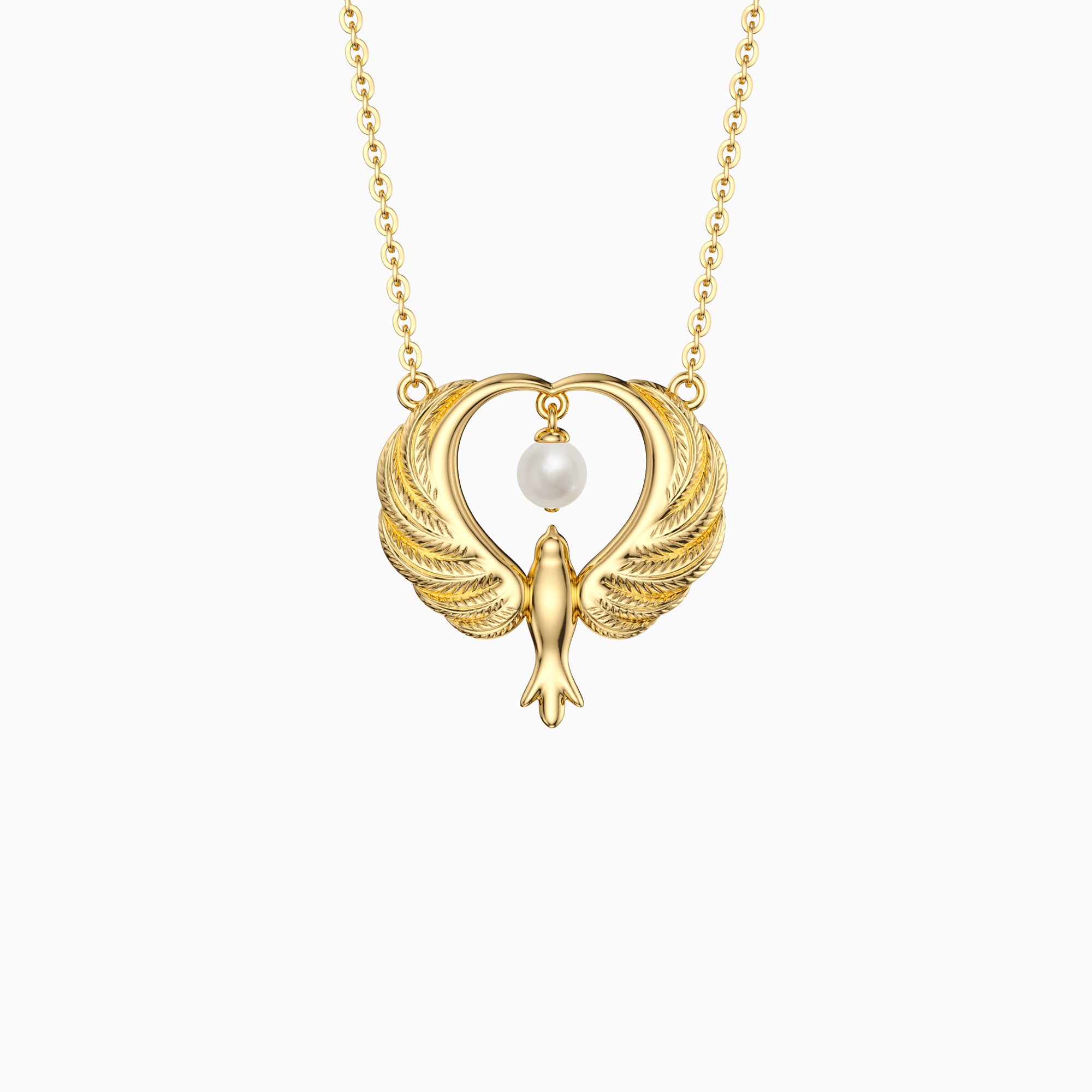 Maternal Love Dove Pearl Necklace - vanimy