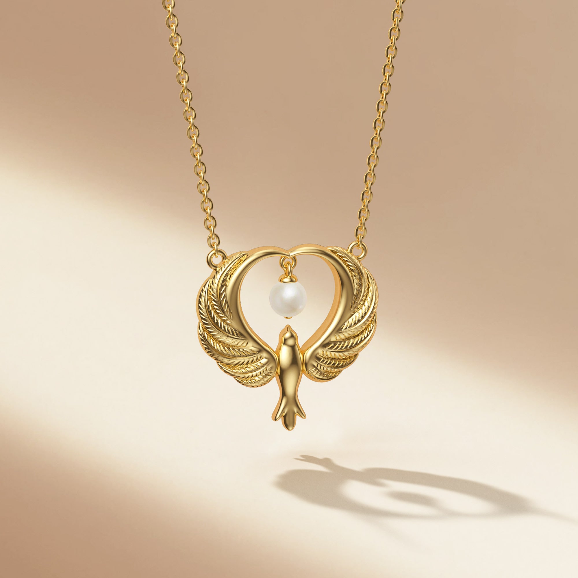 Maternal Love Dove Pearl Necklace - vanimy