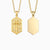 Personalized Hexagonal Alpha Omega Cross Medallion Necklace - vanimy