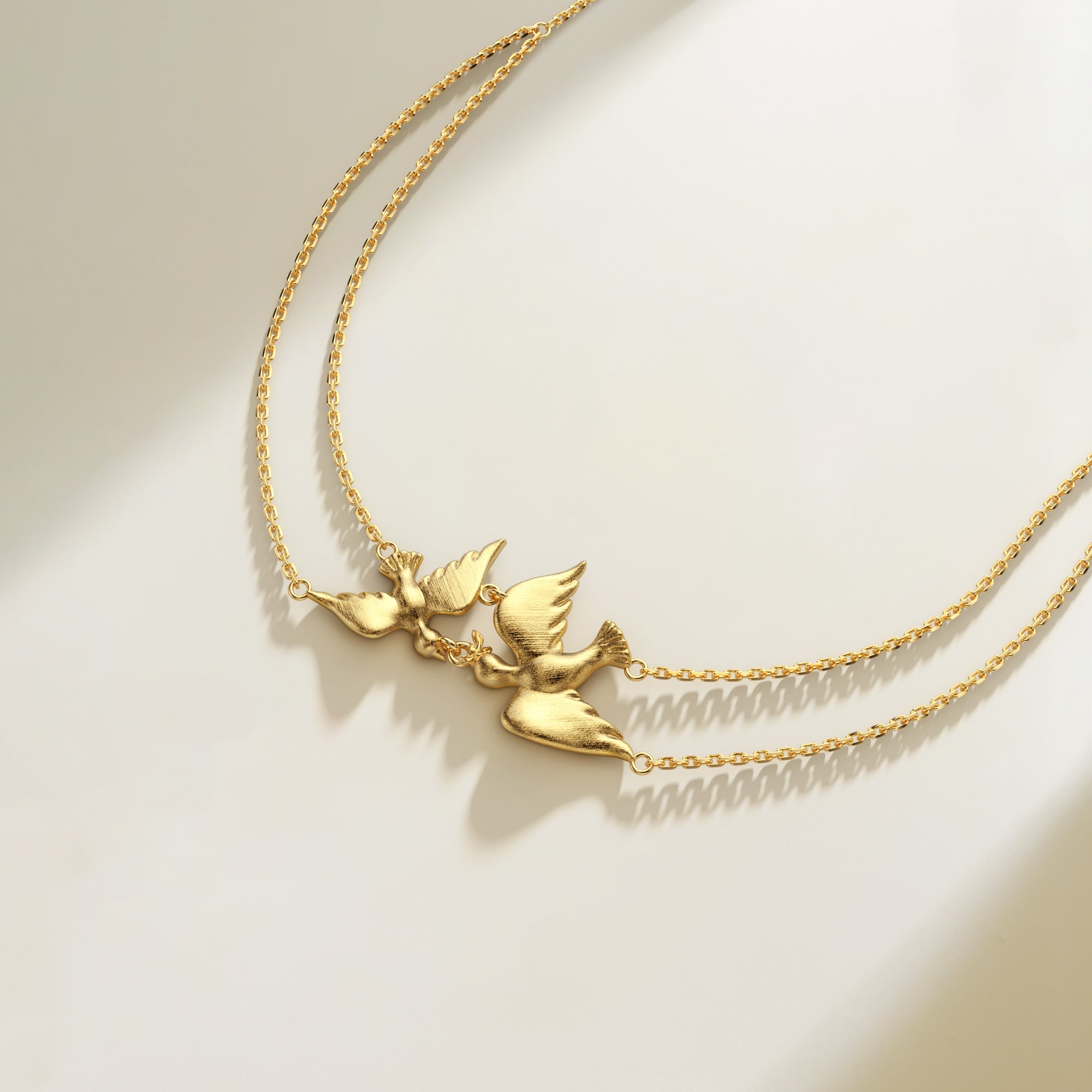 Dove Double Chain Necklace - vanimy