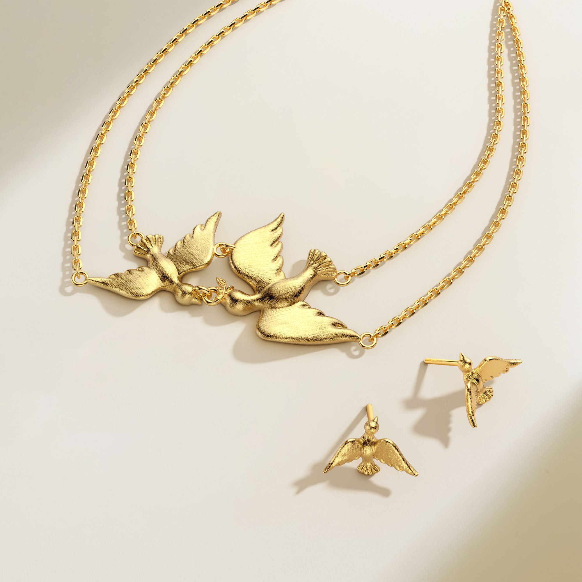 Dove Double Chain Necklace - vanimy